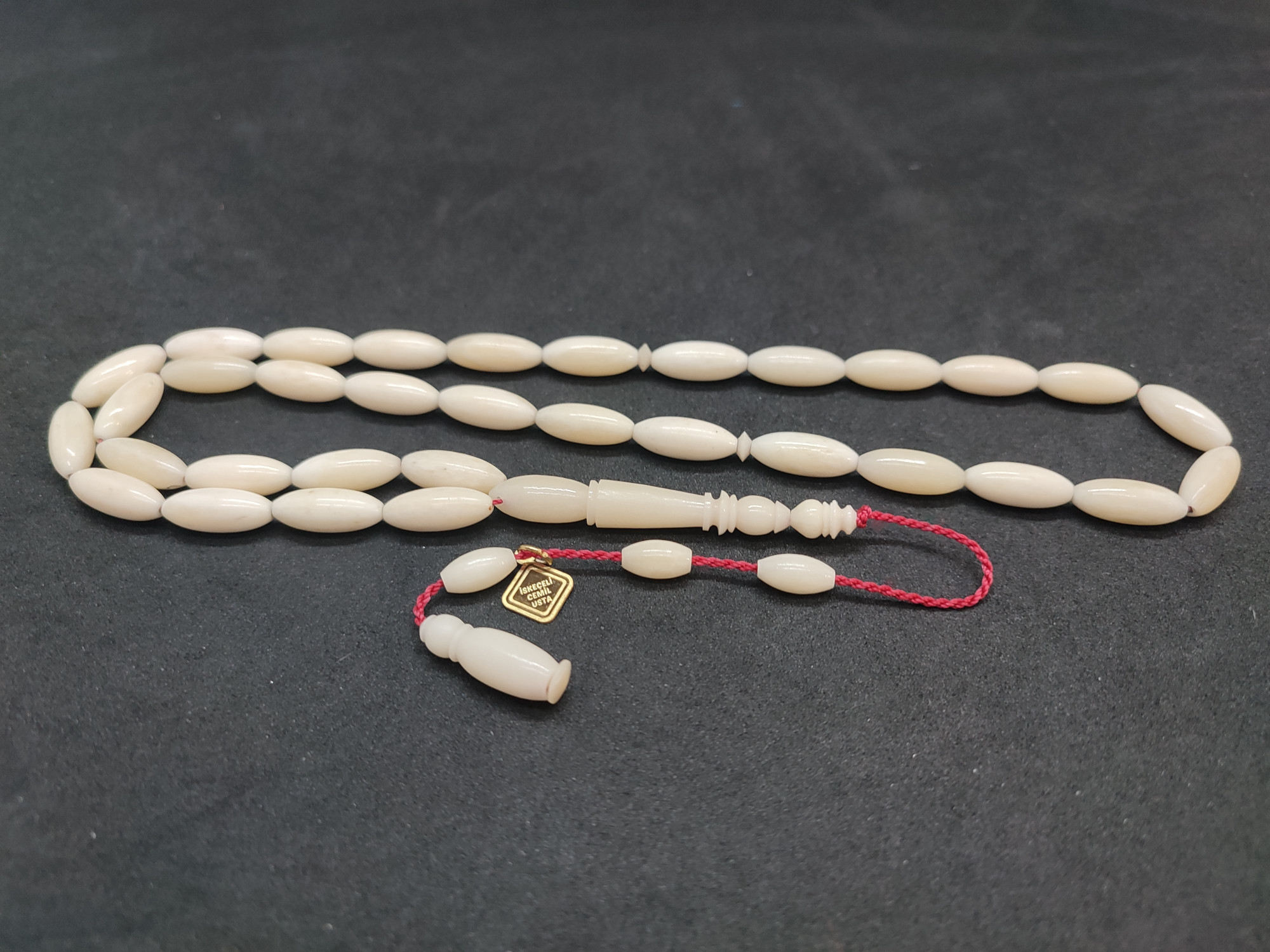 Başka Yerde Yok! İskeçeli Cemil Usta Eseri İri Boy Balina Kemiği Sertifikalı 9476 küçük resim 2