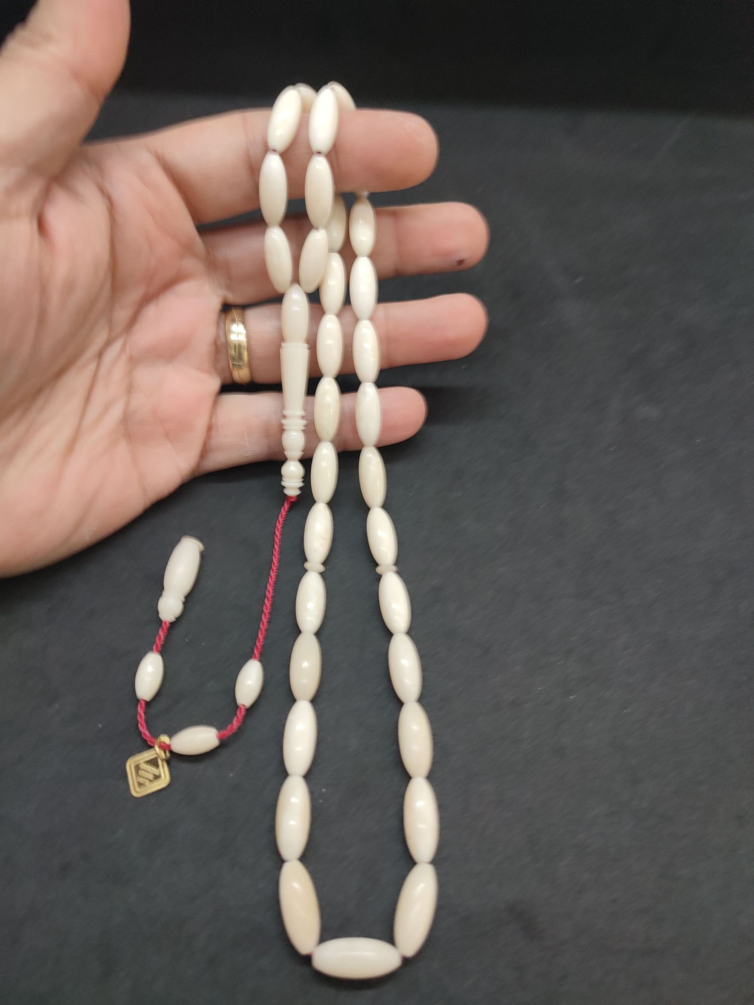 Başka Yerde Yok! İskeçeli Cemil Usta Eseri İri Boy Balina Kemiği Sertifikalı 9476 küçük resim 4