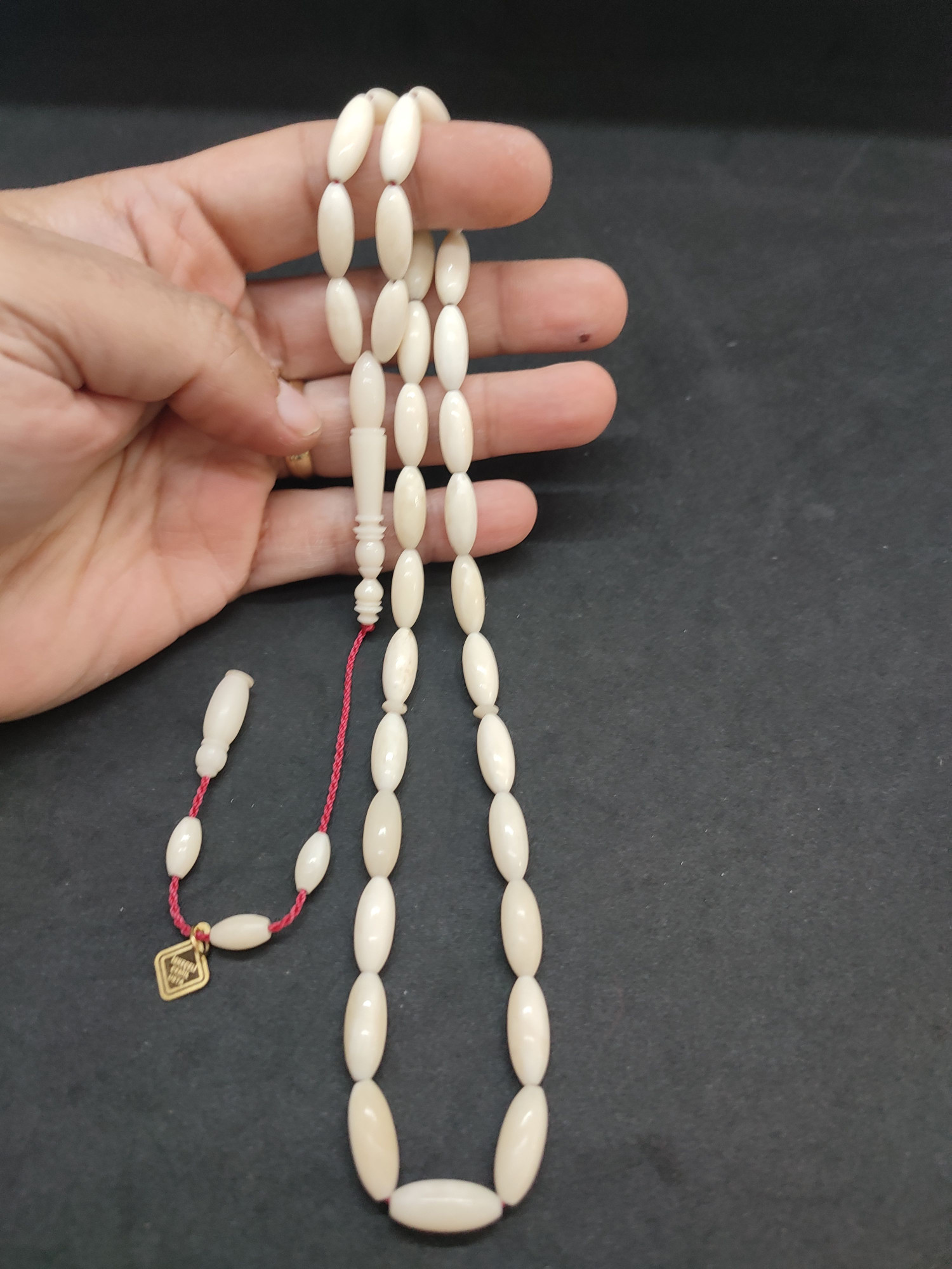 Başka Yerde Yok! İskeçeli Cemil Usta Eseri İri Boy Balina Kemiği Sertifikalı 9476 küçük resim 5