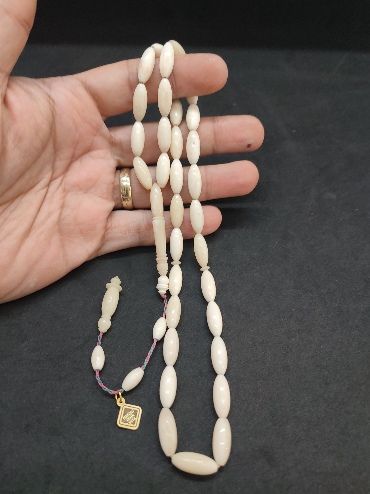 Başka Yerde Yok! İskeçeli Cemil Usta Eseri İri Boy Balina Kemiği Sertifikalı 9477 küçük resim 3