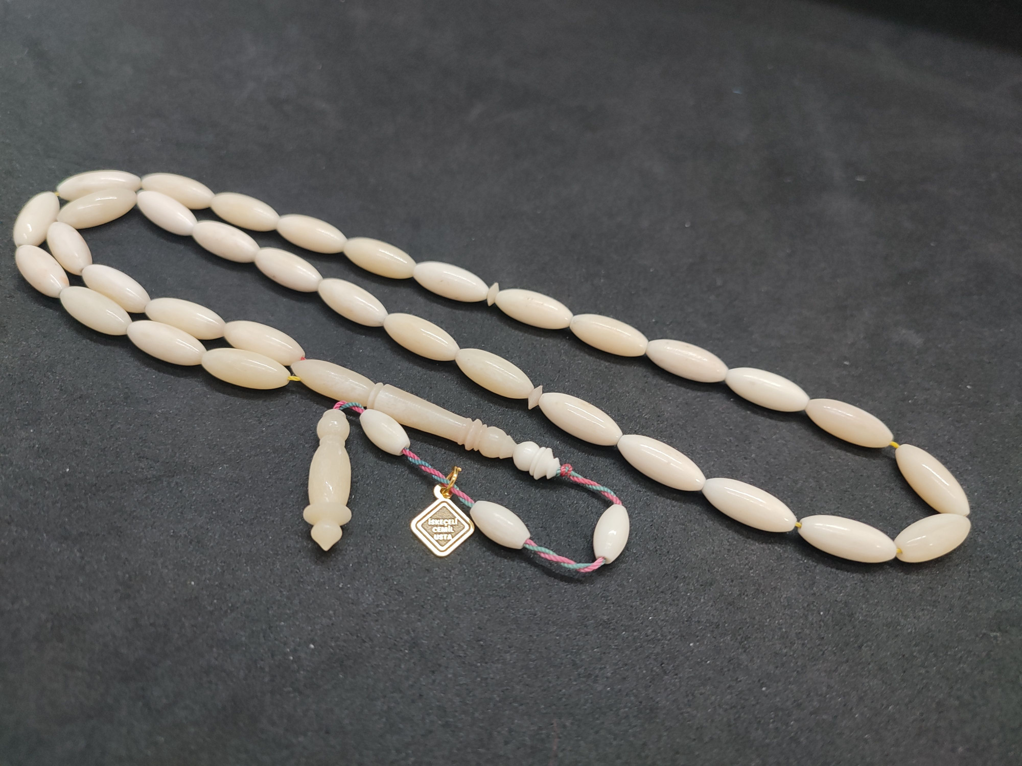 Başka Yerde Yok! İskeçeli Cemil Usta Eseri İri Boy Balina Kemiği Sertifikalı 9477 küçük resim 4