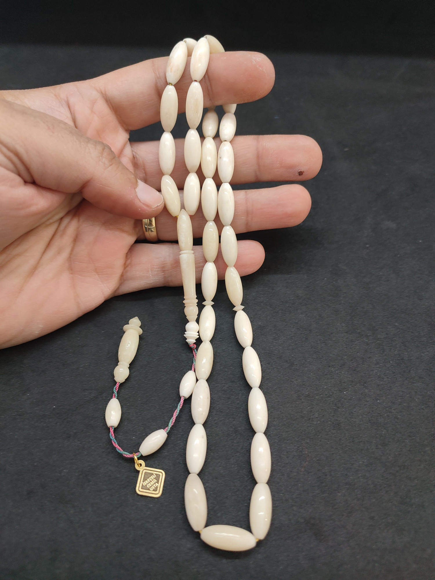 Başka Yerde Yok! İskeçeli Cemil Usta Eseri İri Boy Balina Kemiği Sertifikalı 9477 küçük resim 5