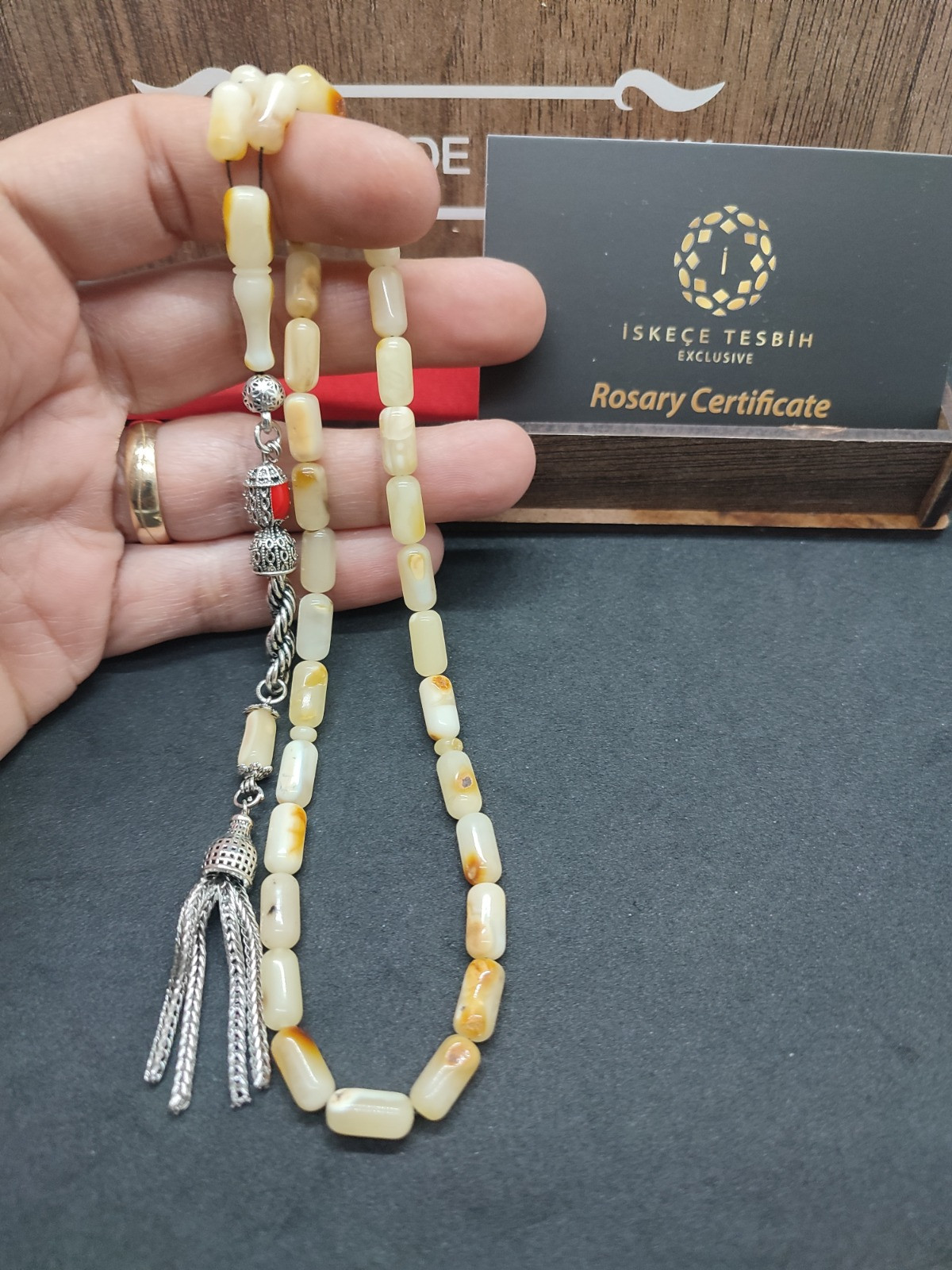 Hafif Kusurlu 475 Ayar Gümüş Püsküllü Kalingrad Kaya Damla 10.80 Gr. Sertifikalı 9463 küçük resim 5