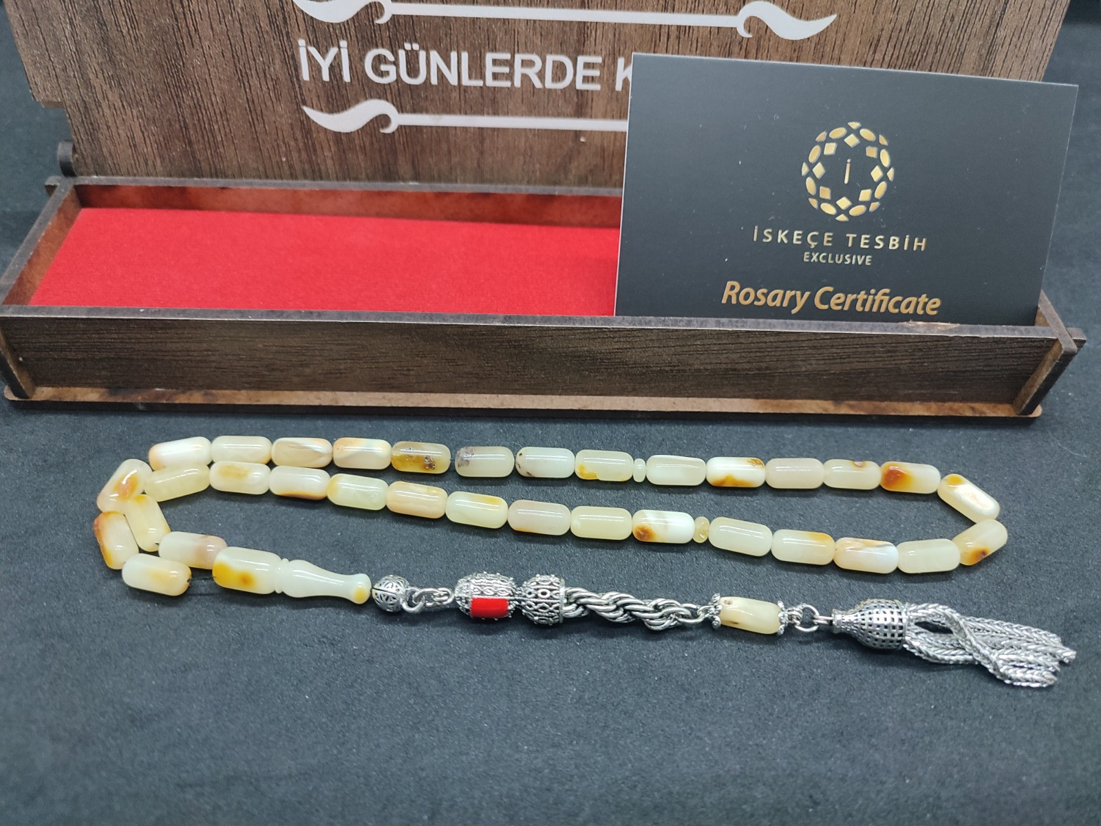 Hafif Kusurlu 475 Ayar Gümüş Püsküllü Kalingrad Kaya Damla 10.80 Gr. Sertifikalı 9463 küçük resim 2