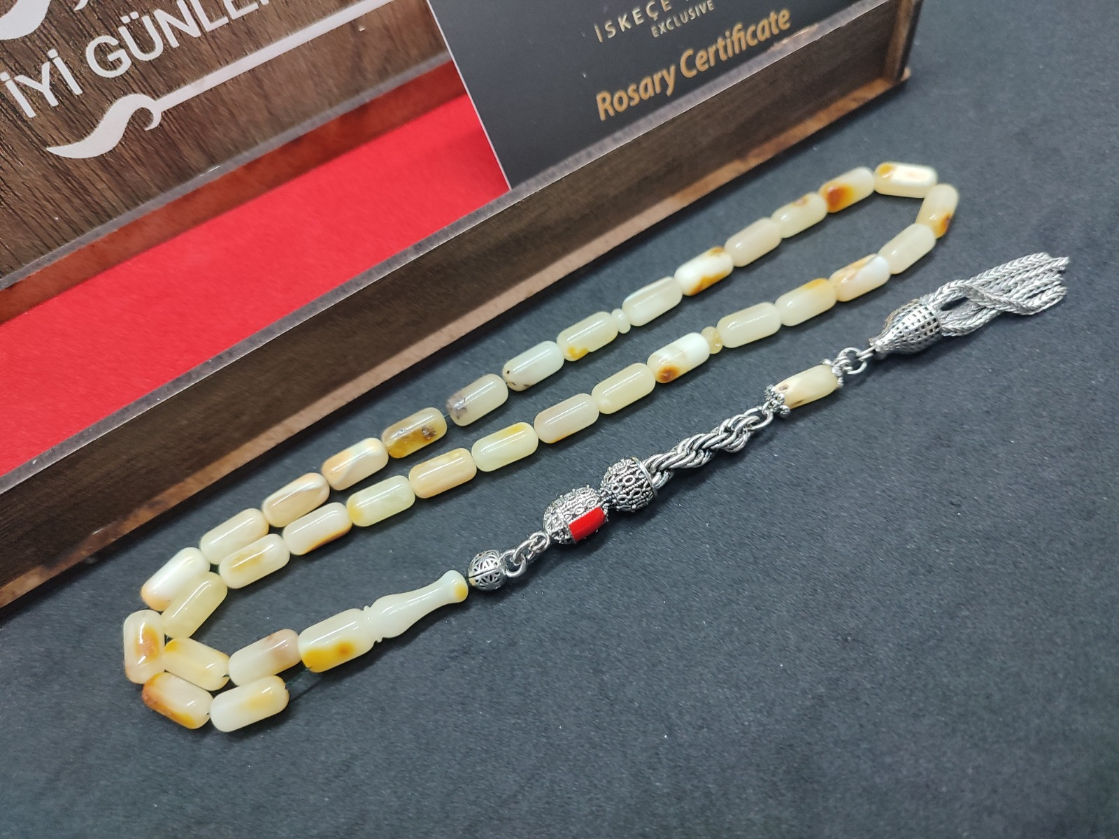 Hafif Kusurlu 475 Ayar Gümüş Püsküllü Kalingrad Kaya Damla 10.80 Gr. Sertifikalı 9463 küçük resim 3