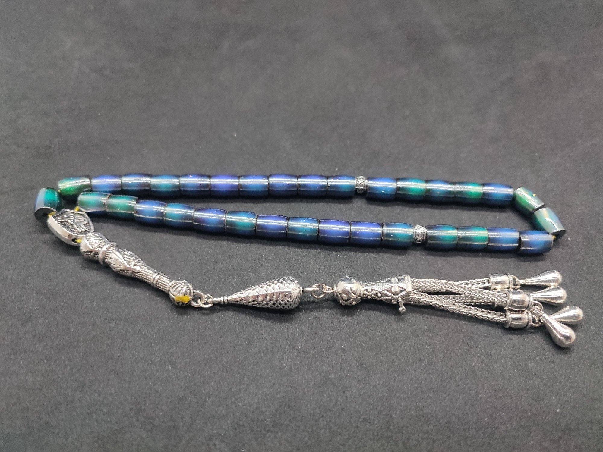 Telkari Püskül Kombinli El Isısına Göre 7 Renk Değiştiren His Taşı Sertifikalı