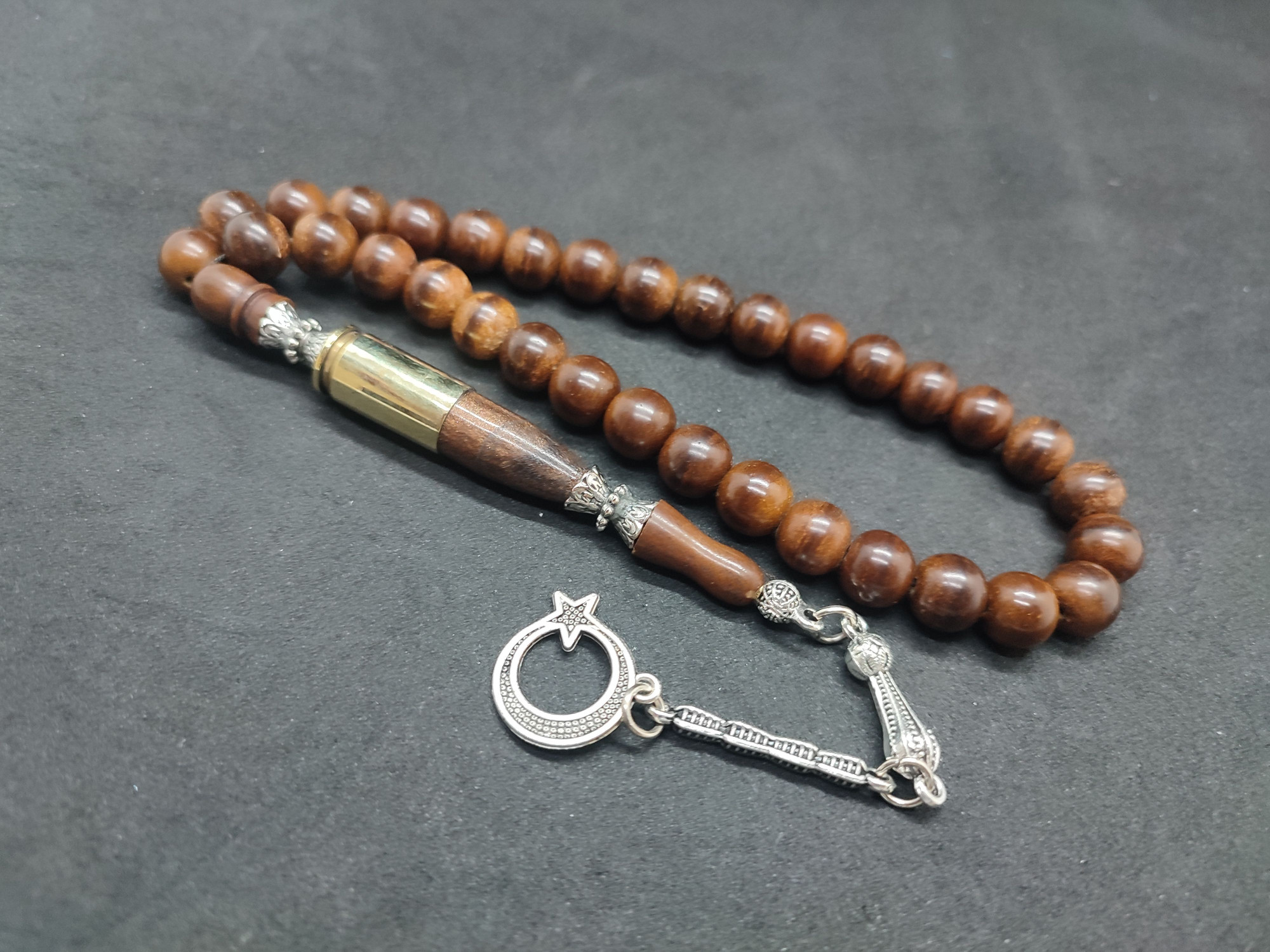 İmame Mermi Kovanı ve Gümüş Nakkaş Kombinli Naturel Ceviz Ağacı Sertifikalı 9466 küçük resim 3