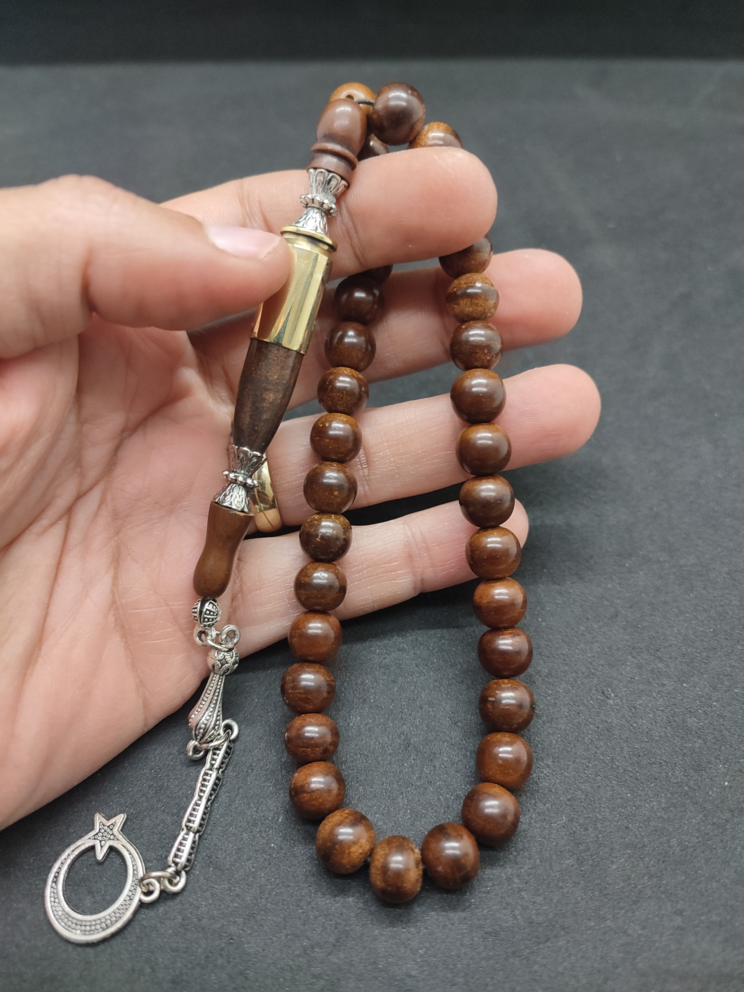 İmame Mermi Kovanı ve Gümüş Nakkaş Kombinli Naturel Ceviz Ağacı Sertifikalı 9466 küçük resim 5