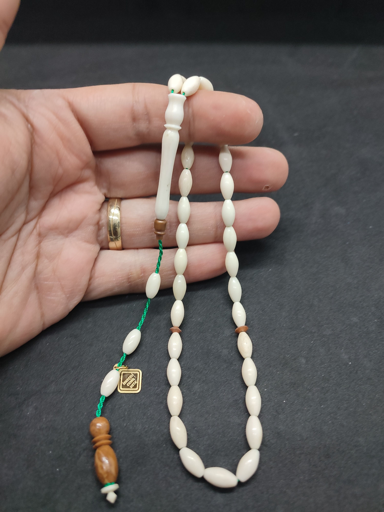 İskeçeli Cemil Usta Eseri Kuka Kombinli El Boy Deve KemiğiSertifikalı 9479 küçük resim 3