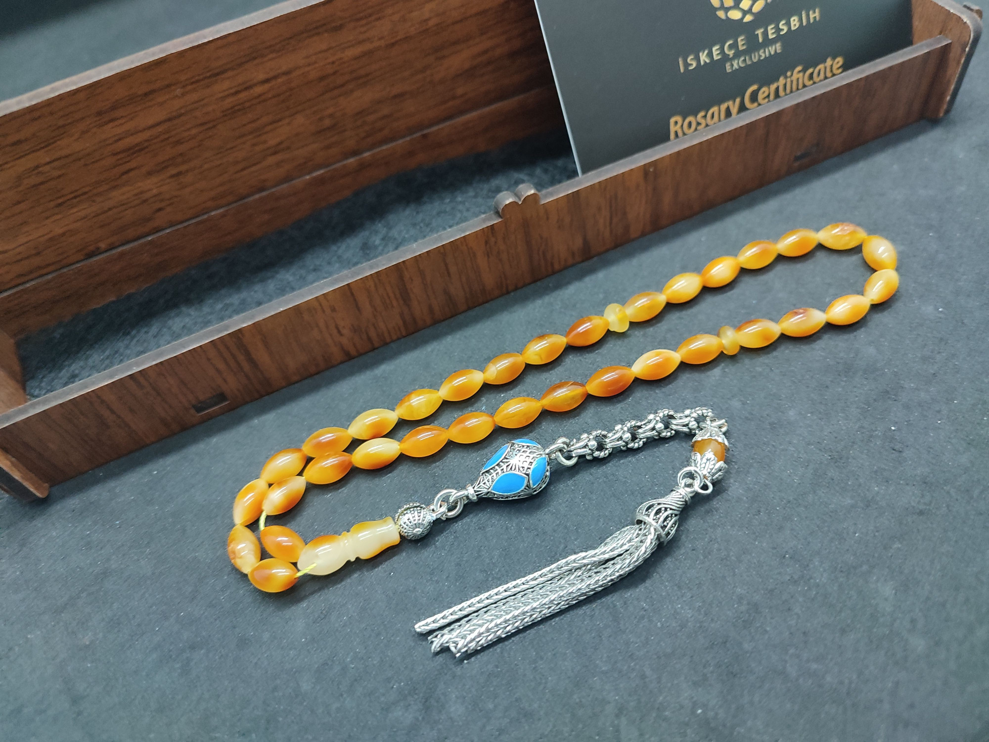 475 Ayar Gümüş Püsküllü El Boy Litvanya Kaya Damla 7.49 Gr. Sertifikalı 9480 küçük resim 2