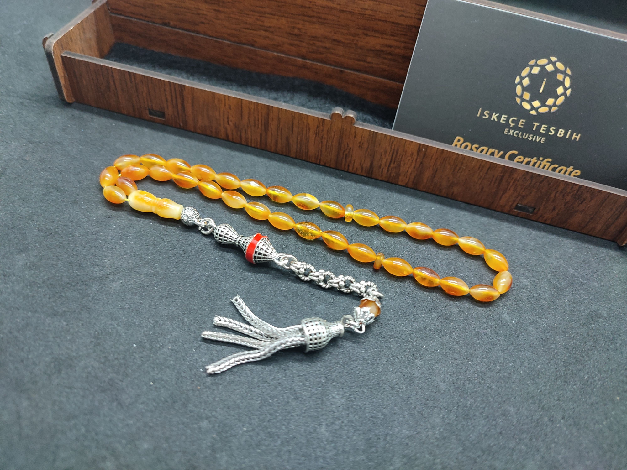 475 Ayar Gümüş Püsküllü El Boy Litvanya Kaya Damla 7.49 Gr. Sertifikalı 9481 küçük resim 3