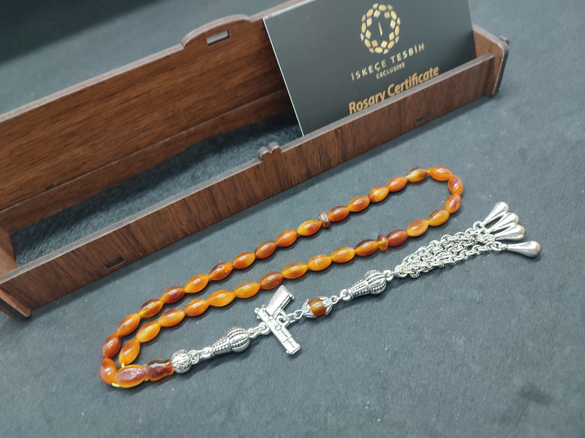 475 Ayar Gümüş Püsküllü El Boy Litvanya Kaya Damla 6.50 Gr. Sertifikalı 9482