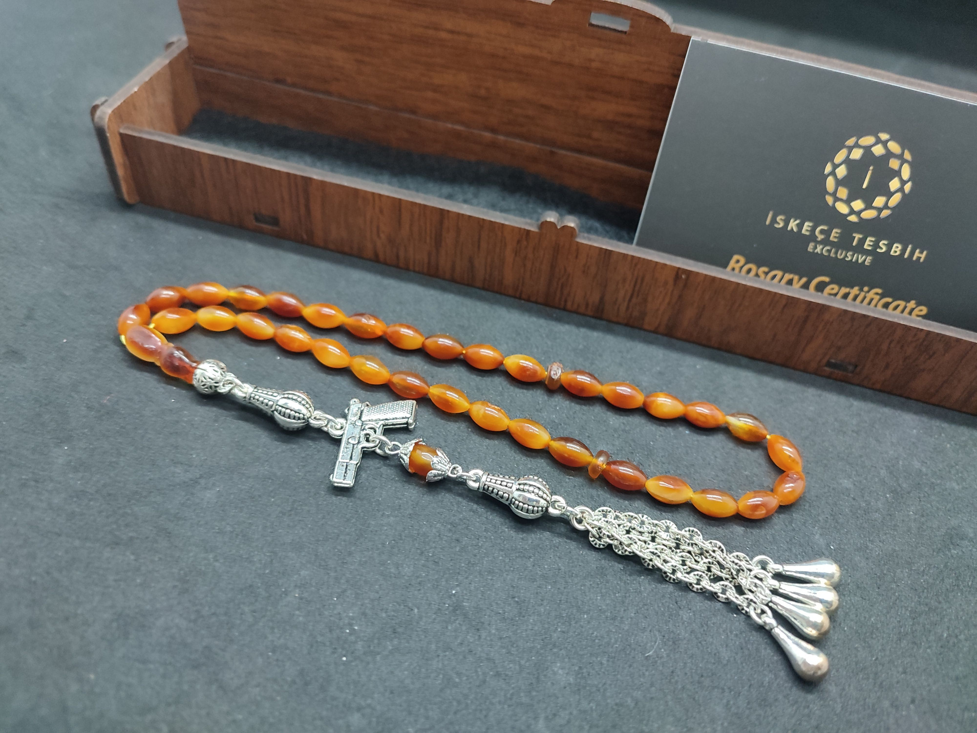 475 Ayar Gümüş Püsküllü El Boy Litvanya Kaya Damla 6.50 Gr. Sertifikalı 9482 küçük resim 3