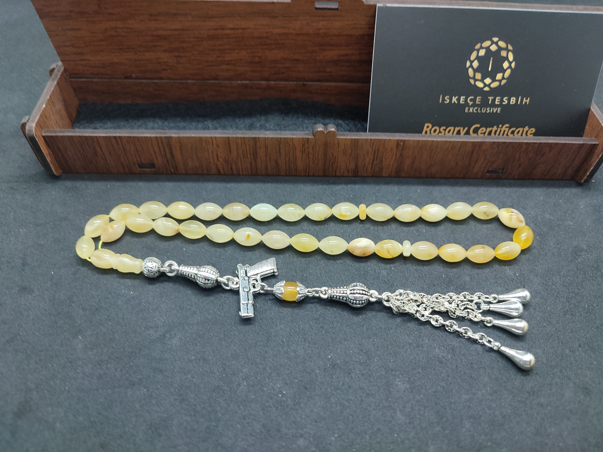 475 Ayar Gümüş Püsküllü El Boy Litvanya Kaya Damla 8.37 Gr. Sertifikalı 9483