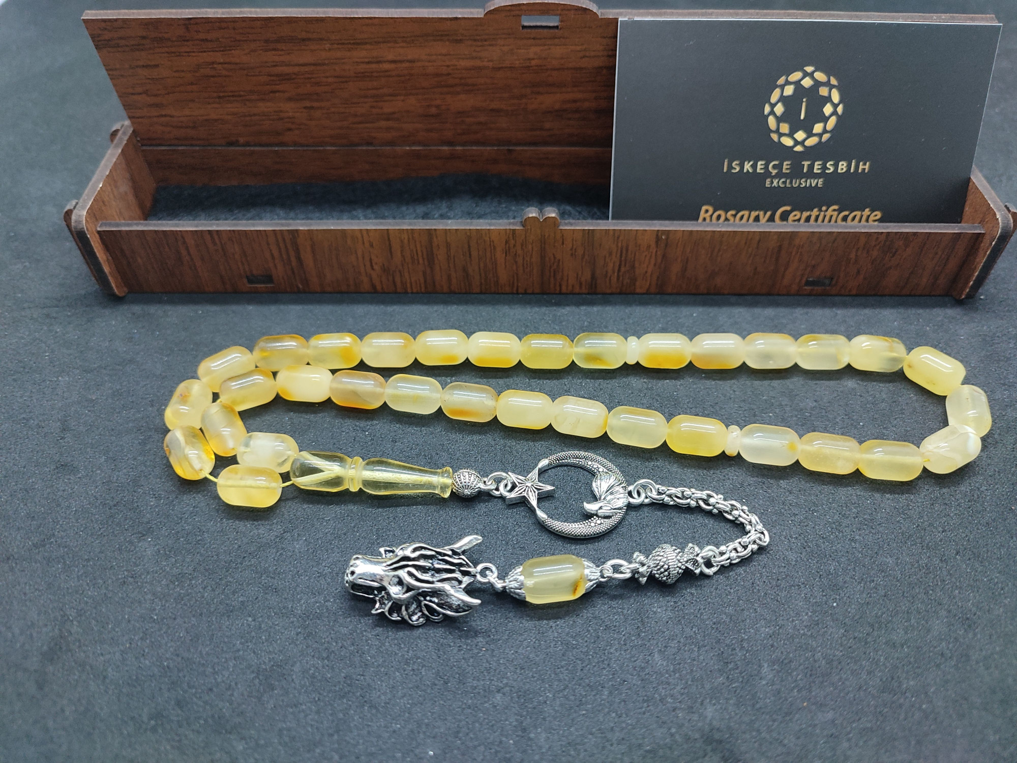 475 Ayar Gümüş Püsküllü Litvanya Kaya Damla 18.85 Gr. Sertifikalı 9486 küçük resim 2