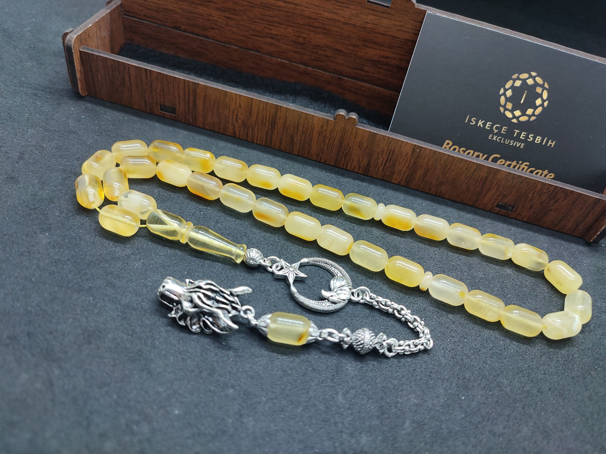 475 Ayar Gümüş Püsküllü Litvanya Kaya Damla 18.85 Gr. Sertifikalı 9486 küçük resim 4