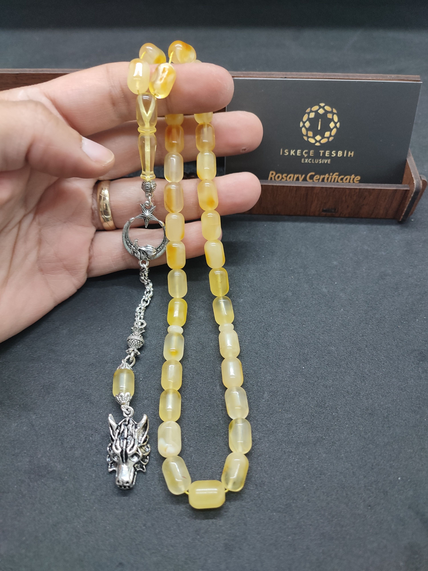 475 Ayar Gümüş Püsküllü Litvanya Kaya Damla 18.85 Gr. Sertifikalı 9486 küçük resim 5