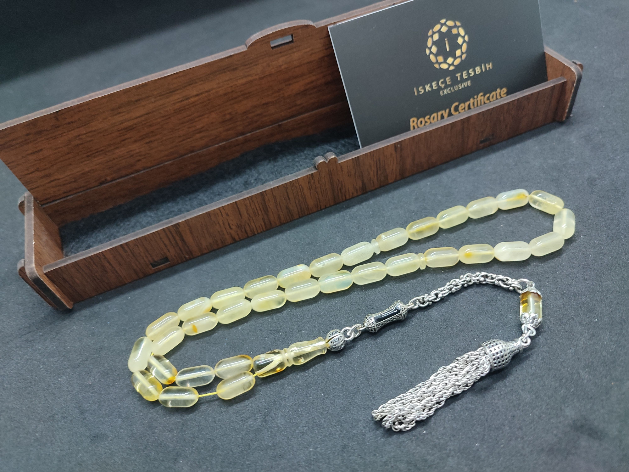 475 Ayar Gümüş Püsküllü Litvanya Kaya Damla 14.21 Gr. Sertifikalı 9487