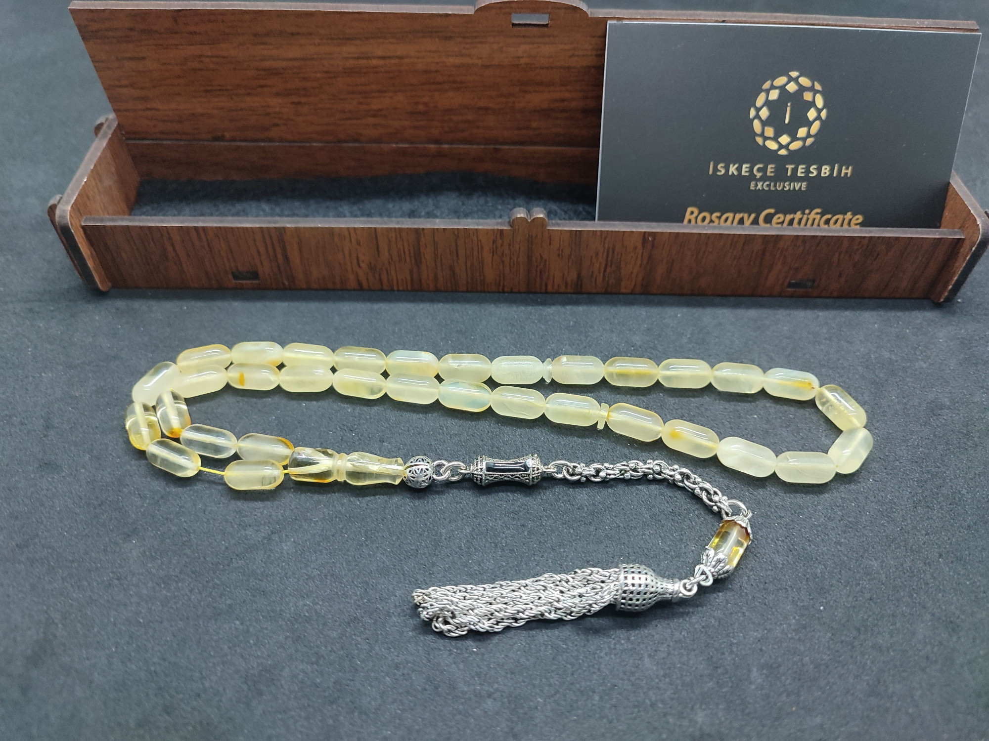 475 Ayar Gümüş Püsküllü Litvanya Kaya Damla 14.21 Gr. Sertifikalı 9487 küçük resim 2