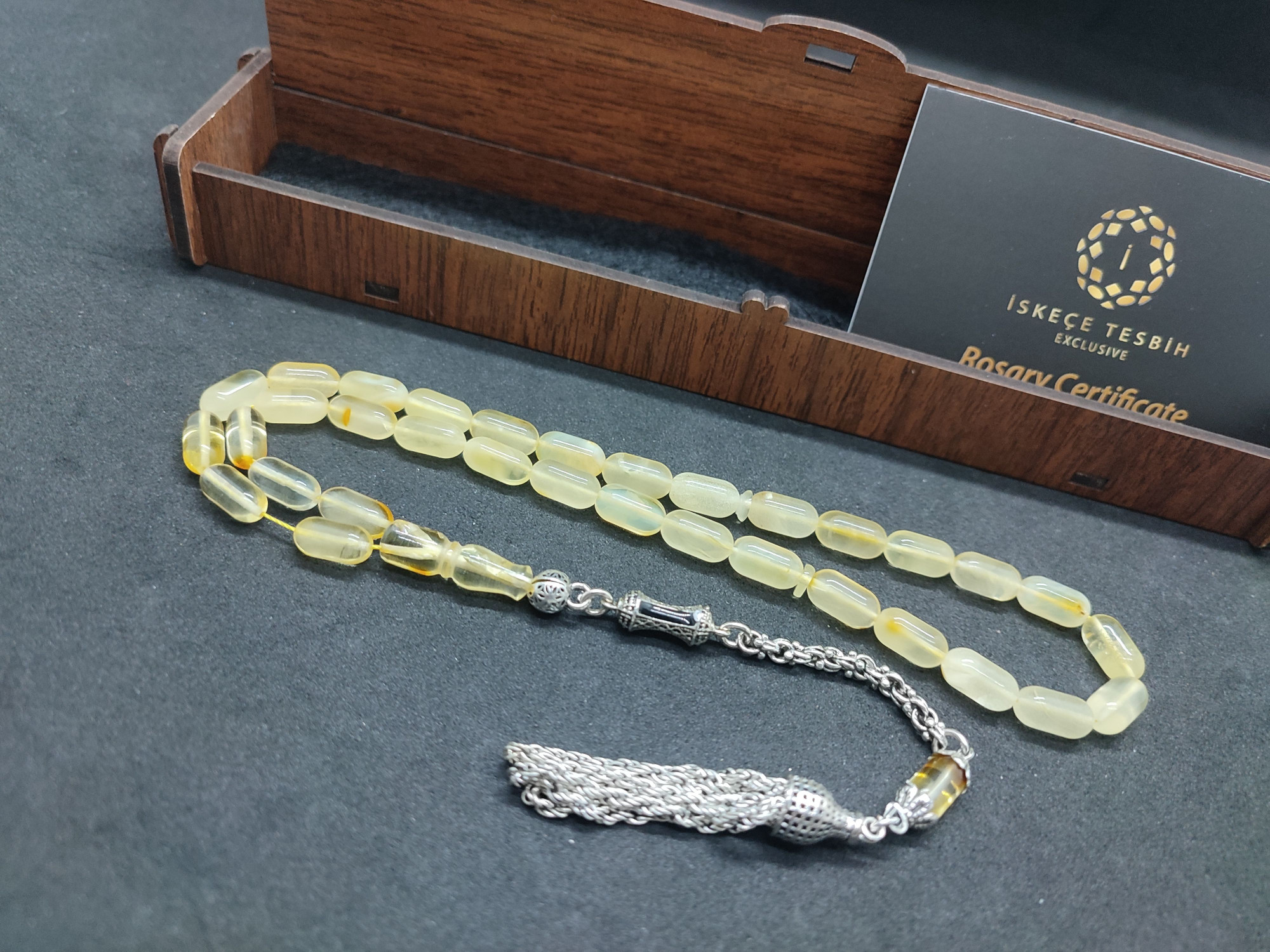 475 Ayar Gümüş Püsküllü Litvanya Kaya Damla 14.21 Gr. Sertifikalı 9487 küçük resim 4