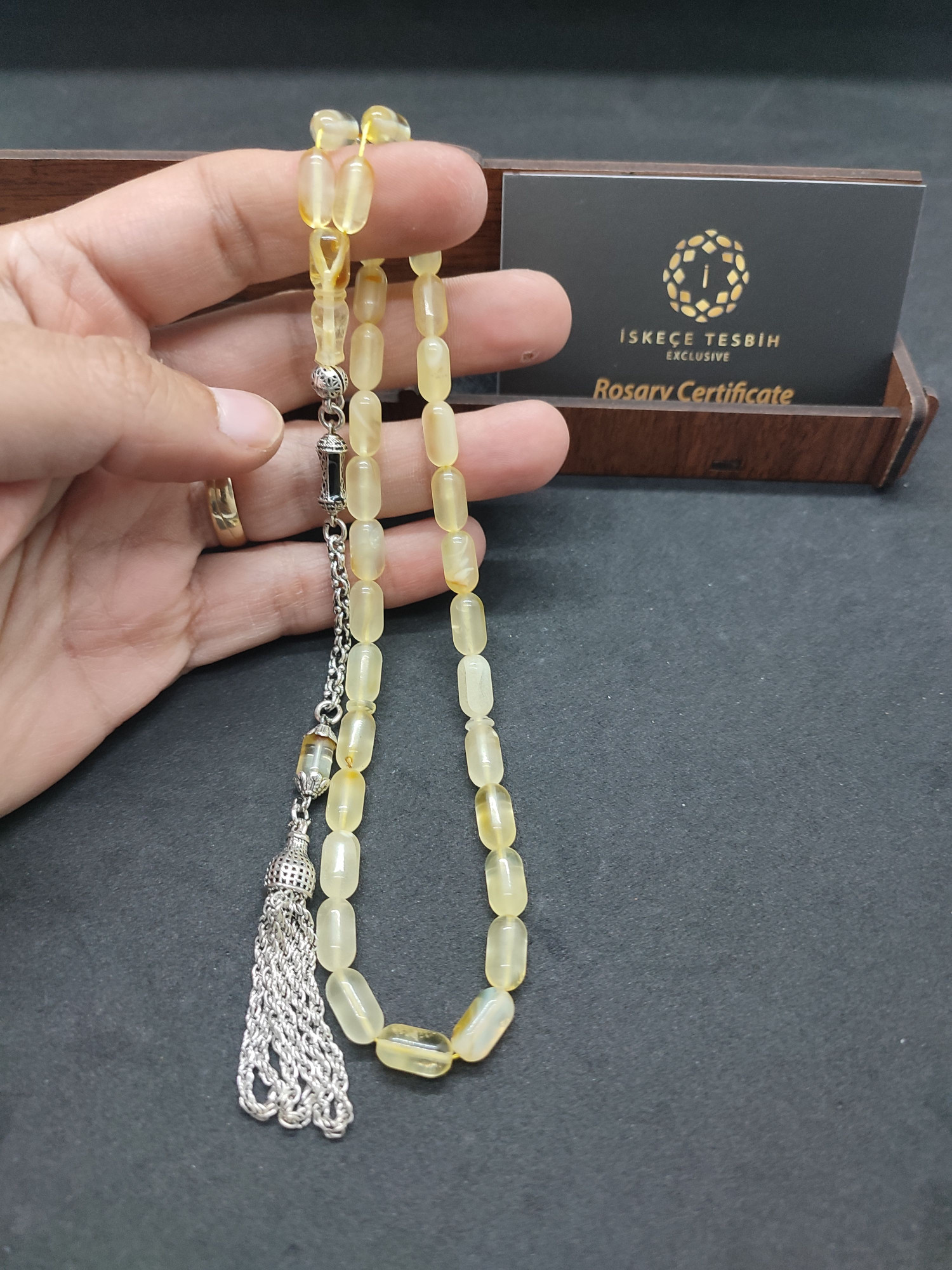 475 Ayar Gümüş Püsküllü Litvanya Kaya Damla 14.21 Gr. Sertifikalı 9487 küçük resim 5