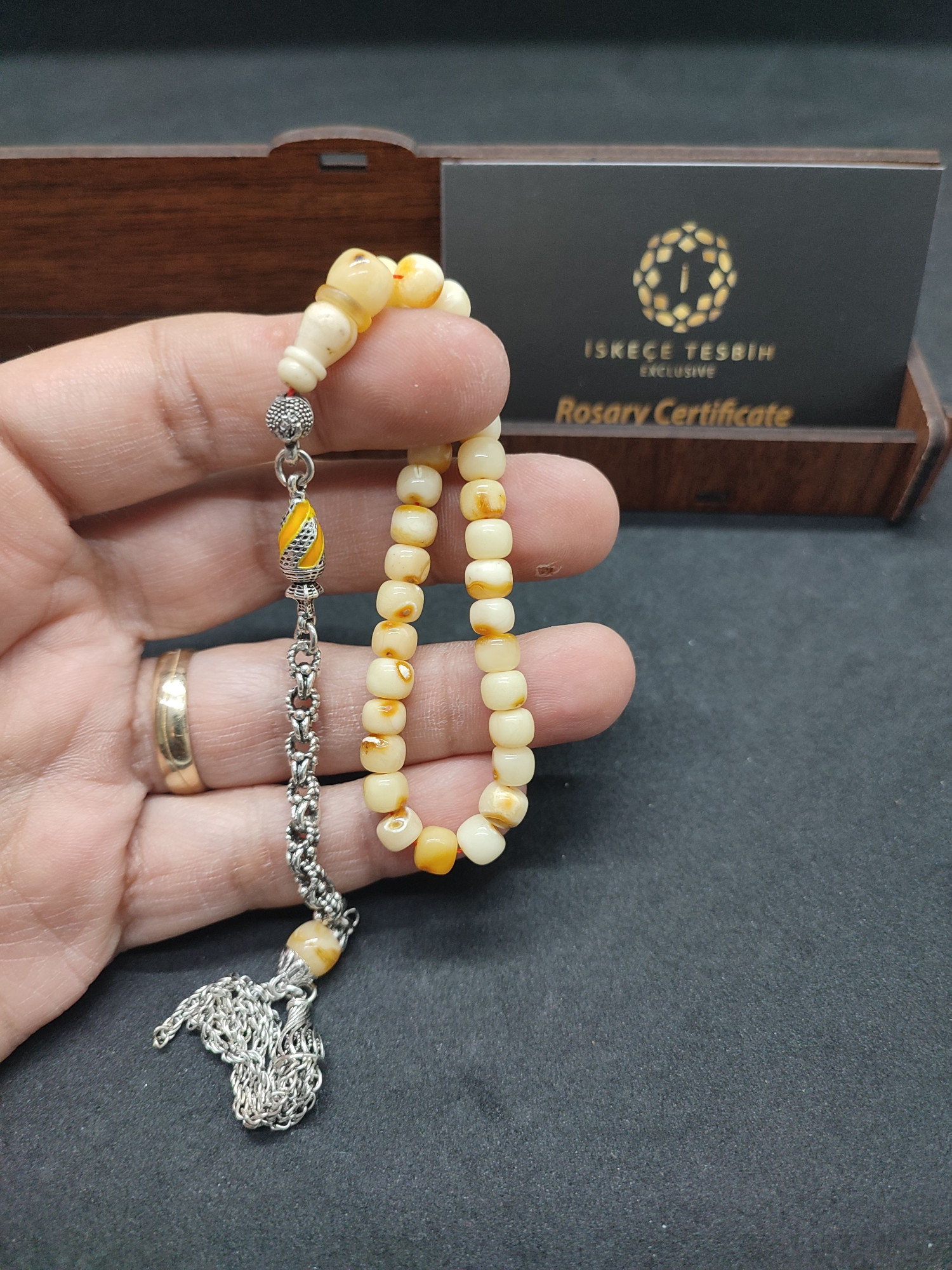 475 Ayar Gümüş Püskül Litvanya Kaya Damla 4 Parmak (Küçük Boy) 6.15 Gr. Sertifikalı 9488 küçük resim 4