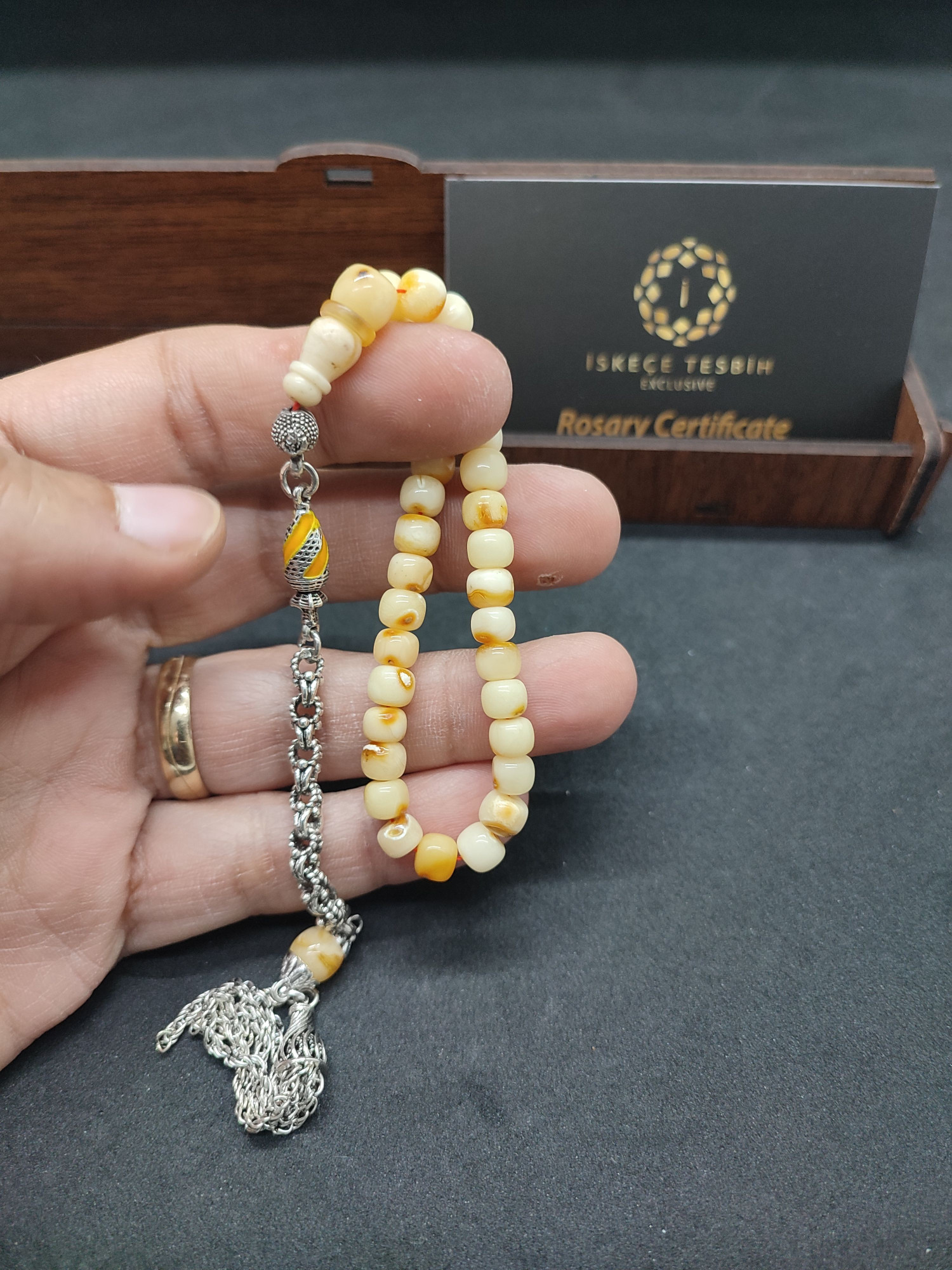 475 Ayar Gümüş Püskül Litvanya Kaya Damla 4 Parmak (Küçük Boy) 6.15 Gr. Sertifikalı 9488 küçük resim 5