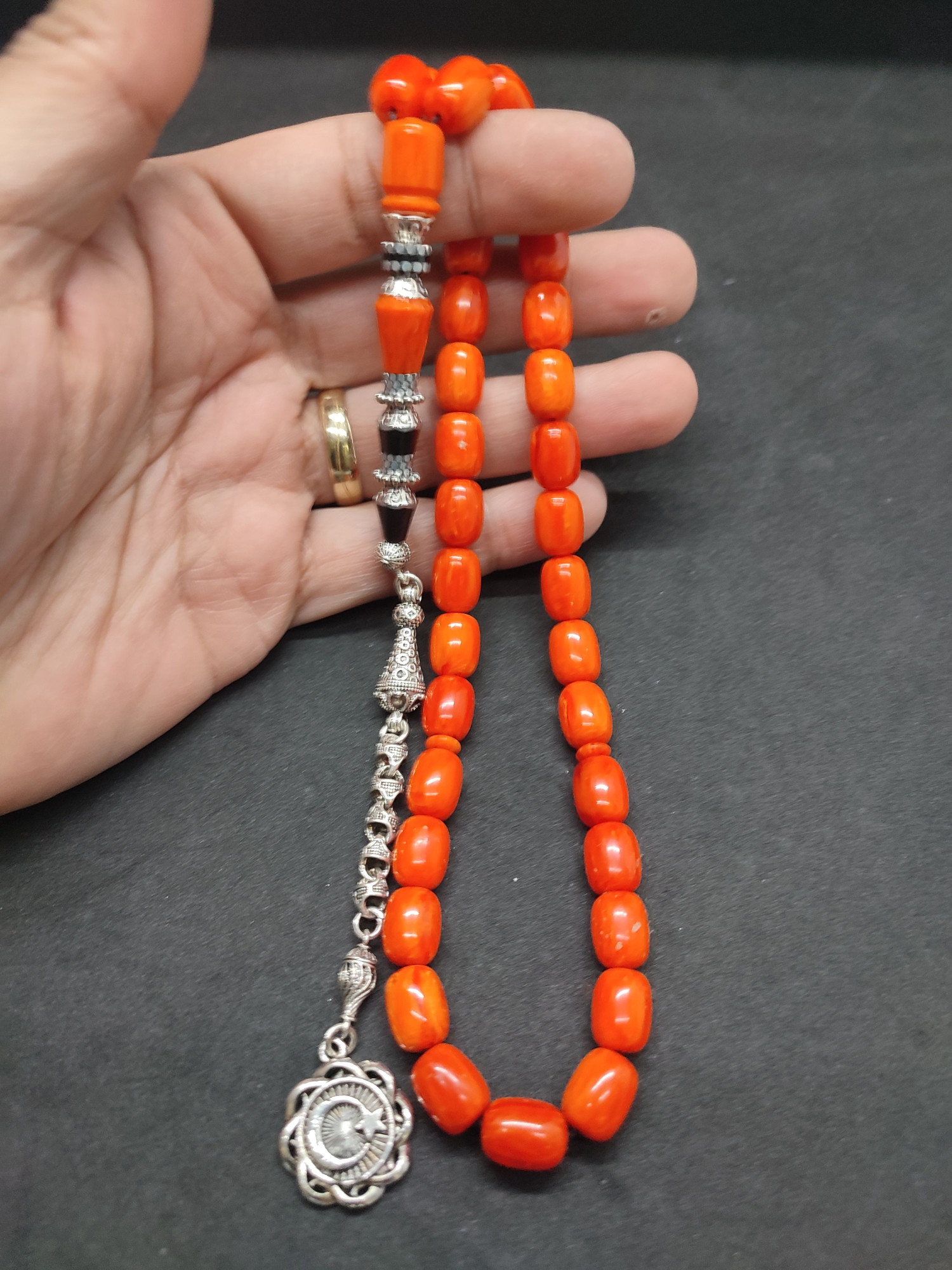 475 Ayar Gümüş Püskül 475 Ayar Gümüş Nakkaş Finlandiya Lapland Katalin Sertifikalı 9489 küçük resim 4