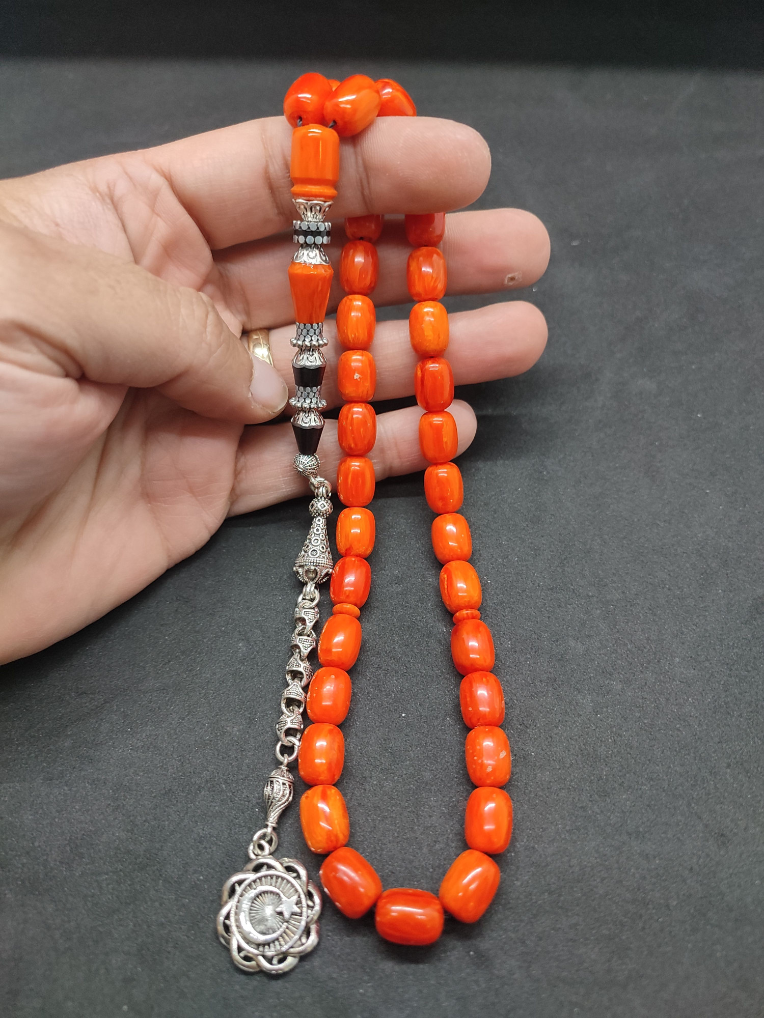 475 Ayar Gümüş Püskül 475 Ayar Gümüş Nakkaş Finlandiya Lapland Katalin Sertifikalı 9489 küçük resim 5