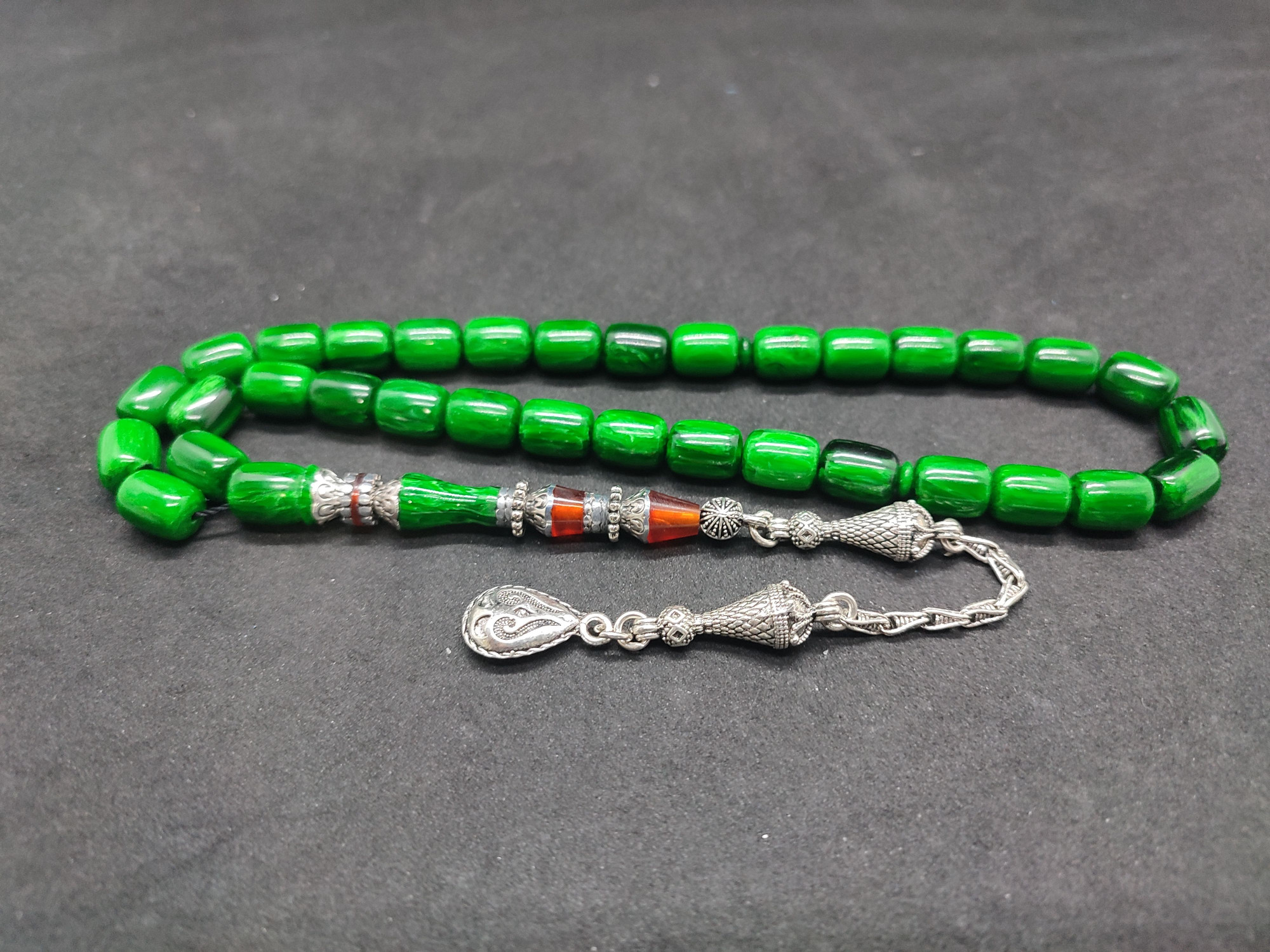 475 Ayar Gümüş Püskül 475 Ayar Gümüş Nakkaş Finlandiya Lapland Katalin Sertifikalı 9490 küçük resim 2