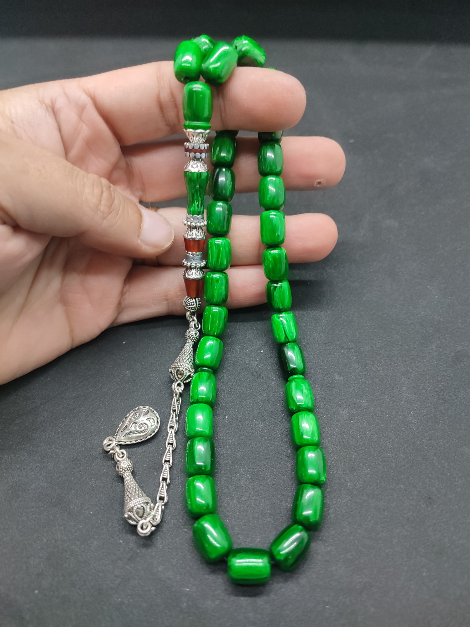 475 Ayar Gümüş Püskül 475 Ayar Gümüş Nakkaş Finlandiya Lapland Katalin Sertifikalı 9490 küçük resim 5