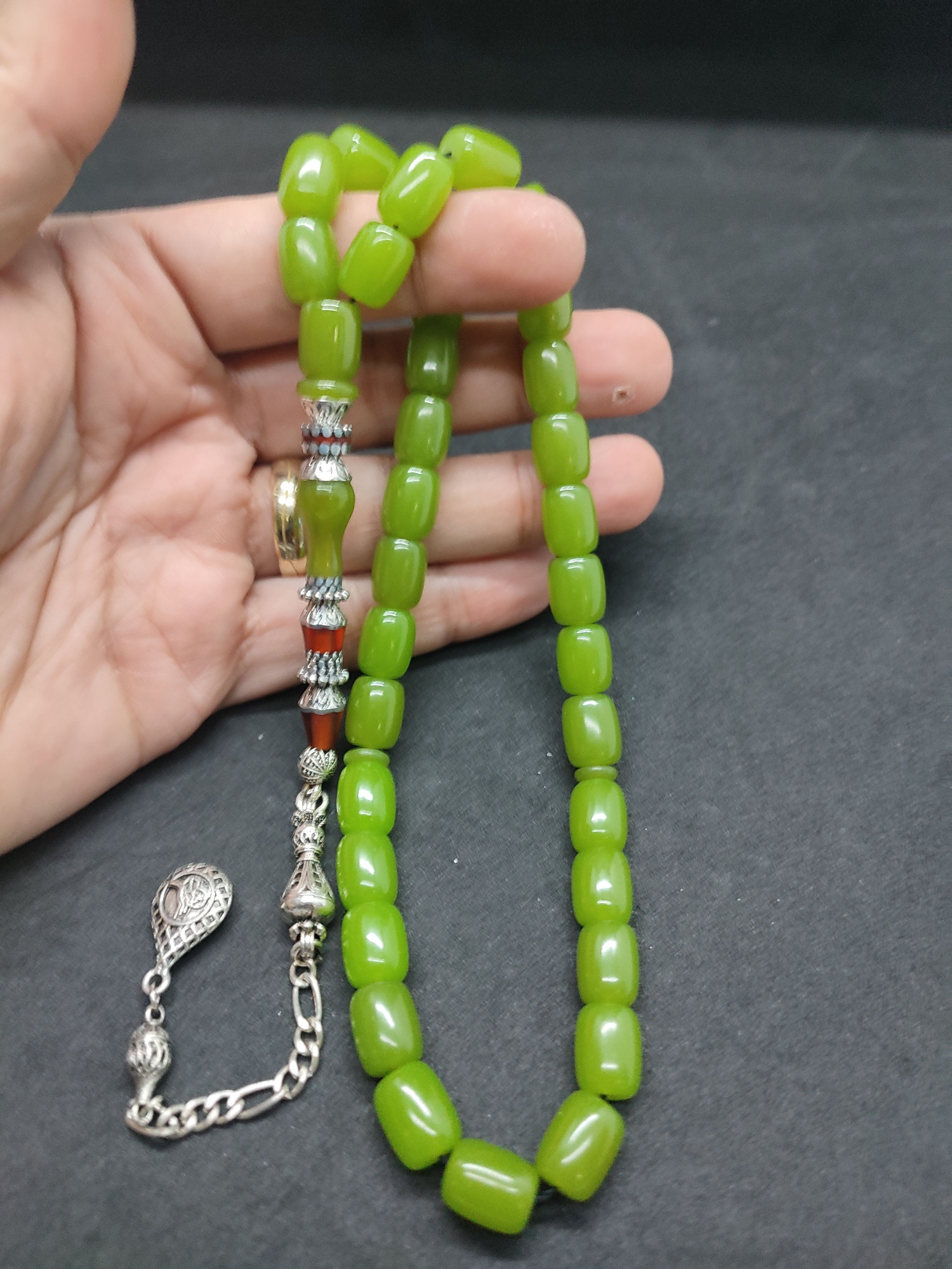 475 Ayar Gümüş Püskül 475 Ayar Gümüş Nakkaş Finlandiya Lapland Katalin Sertifikalı 9491 küçük resim 4