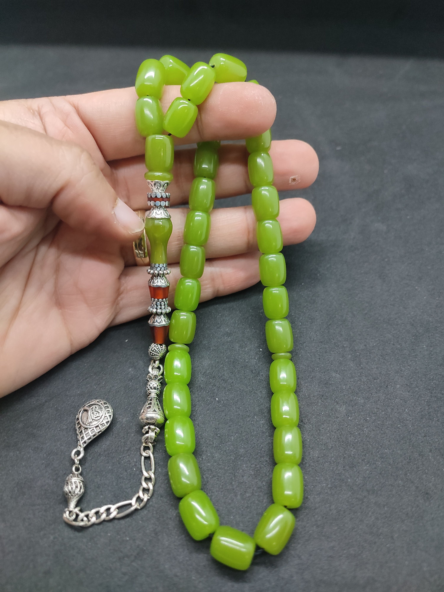 475 Ayar Gümüş Püskül 475 Ayar Gümüş Nakkaş Finlandiya Lapland Katalin Sertifikalı 9491 küçük resim 5