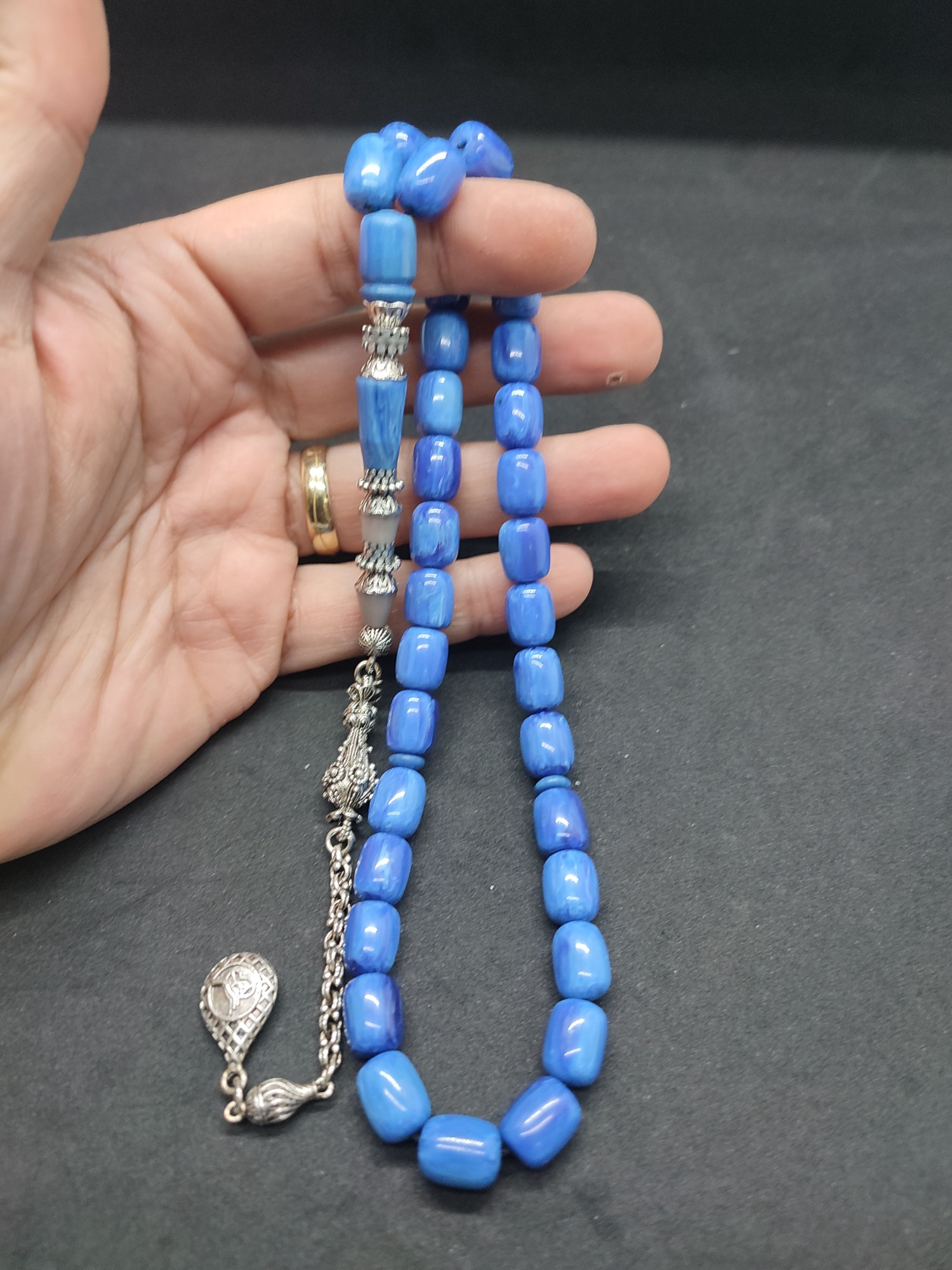 475 Ayar Gümüş Püskül 475 Ayar Gümüş Nakkaş Finlandiya Lapland Katalin Sertifikalı 9492 küçük resim 3