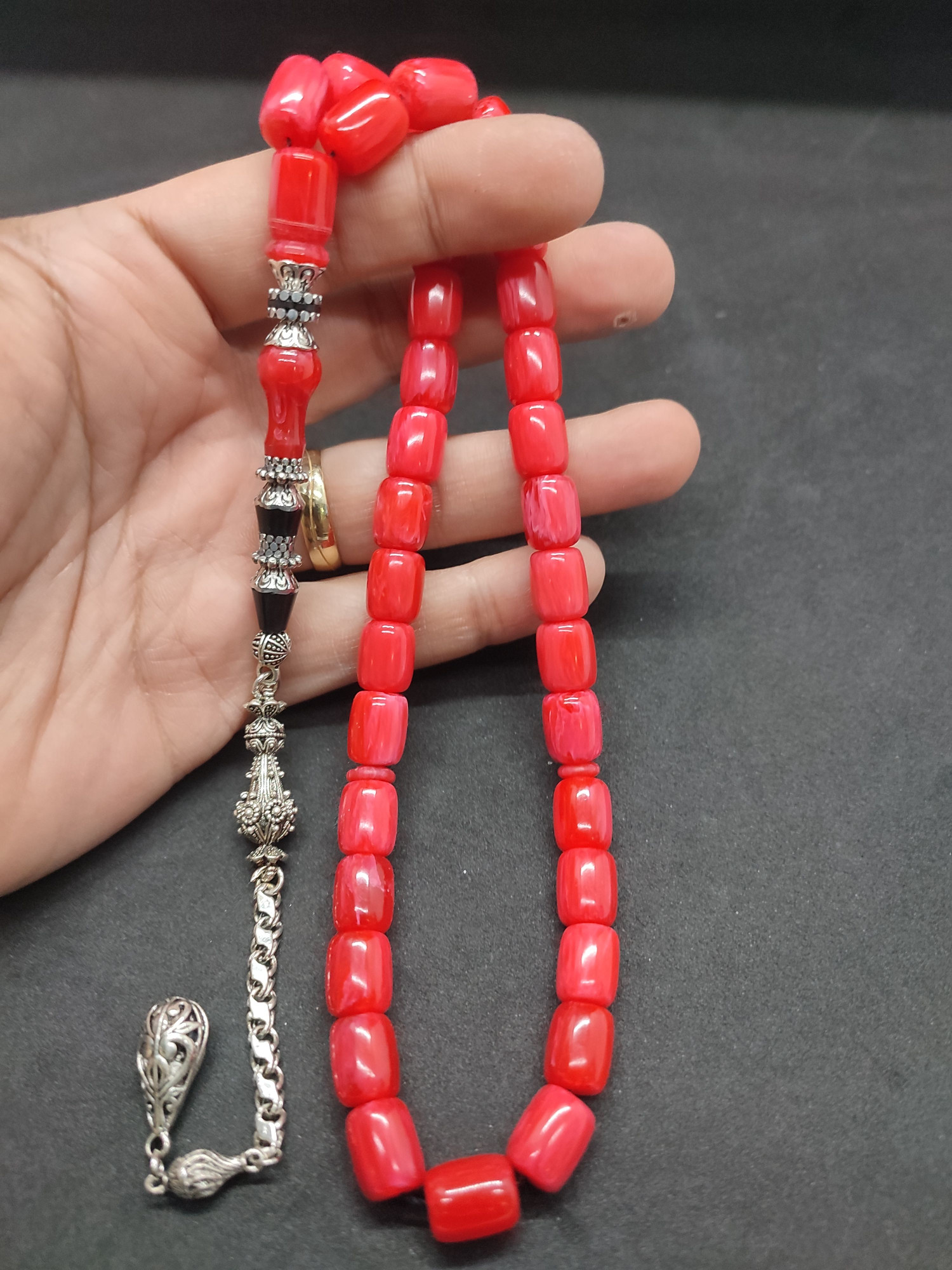 475 Ayar Gümüş Püskül 475 Ayar Gümüş Nakkaş Finlandiya Lapland Katalin Sertifikalı 9493 küçük resim 4