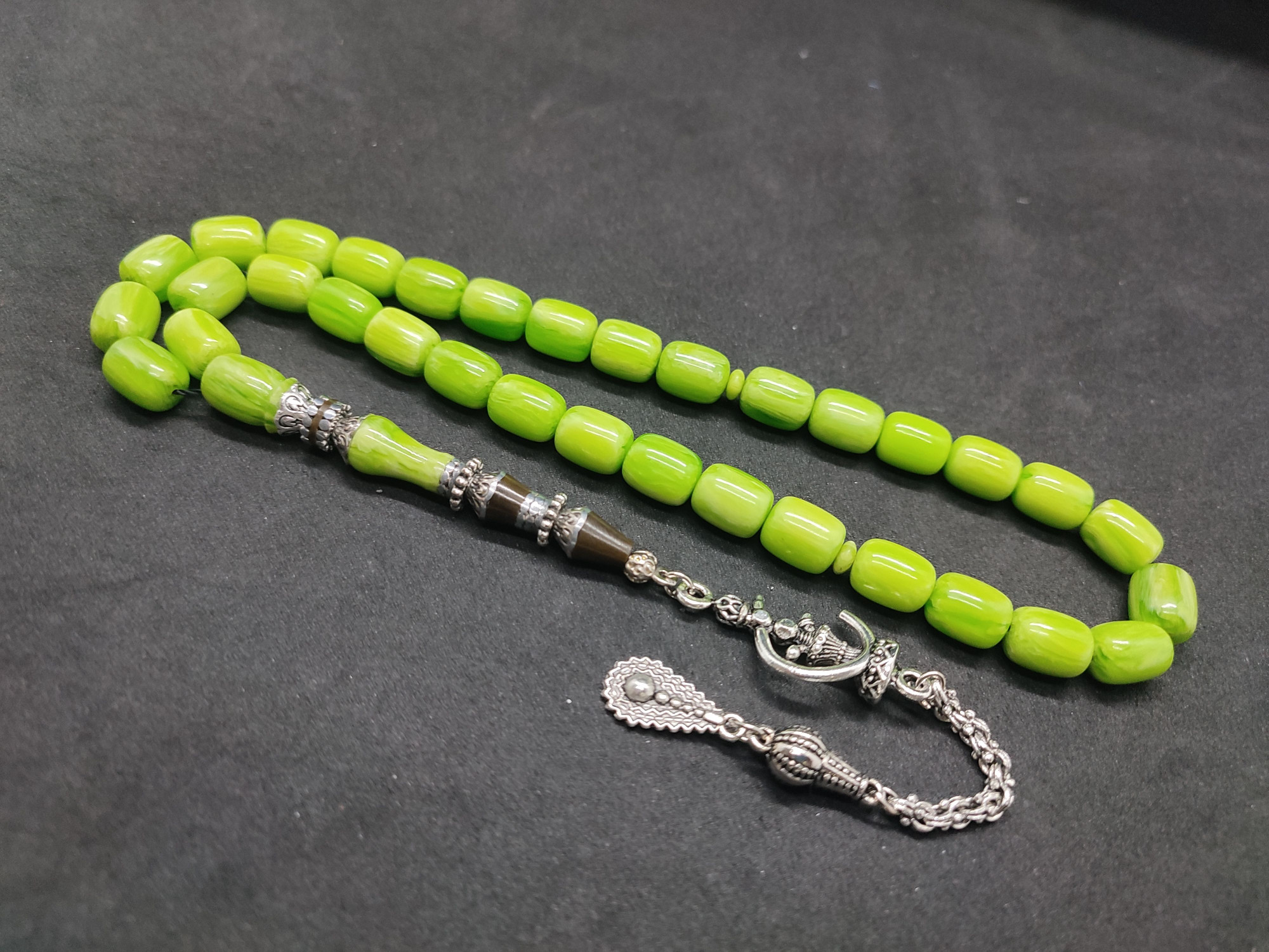 475 Ayar Gümüş Püskül 475 Ayar Gümüş Nakkaş Finlandiya Lapland Katalin Sertifikalı 9494 küçük resim 3