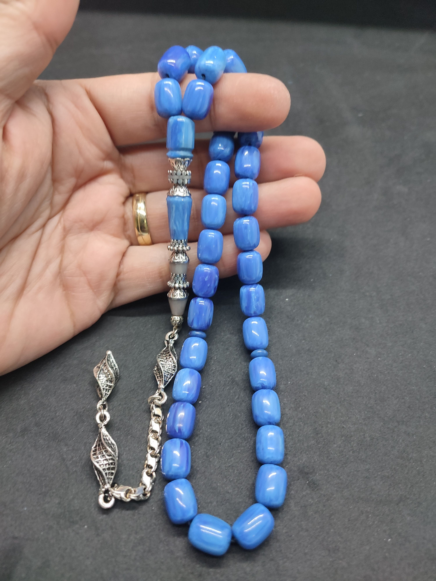 475 Ayar Gümüş Püskül 475 Ayar Gümüş Nakkaş Finlandiya Lapland Katalin Sertifikalı 9496 küçük resim 3