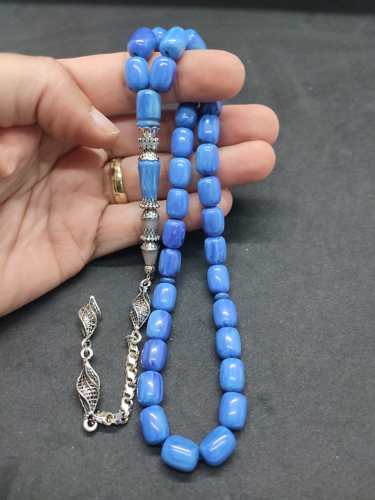 475 Ayar Gümüş Püskül 475 Ayar Gümüş Nakkaş Finlandiya Lapland Katalin Sertifikalı 9496 küçük resim 5