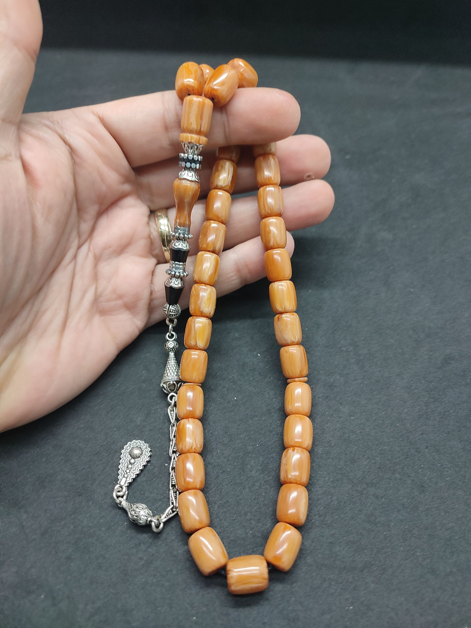 475 Ayar Gümüş Püskül 475 Ayar Gümüş Nakkaş Finlandiya Lapland Katalin Sertifikalı 9497 küçük resim 3