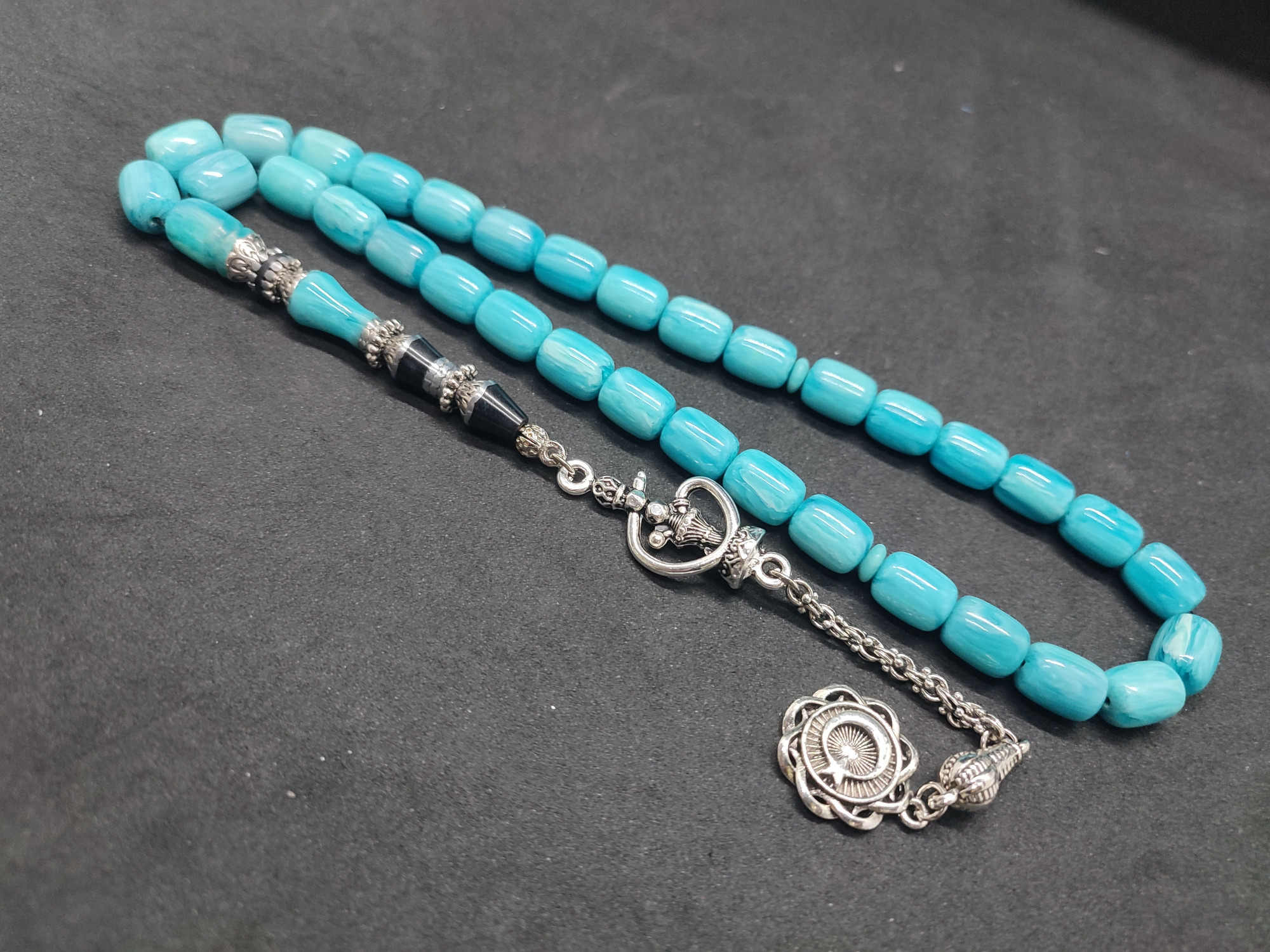 475 Ayar Gümüş Püskül 475 Ayar Gümüş Nakkaş Finlandiya Lapland Katalin Sertifikalı 9498 küçük resim 3