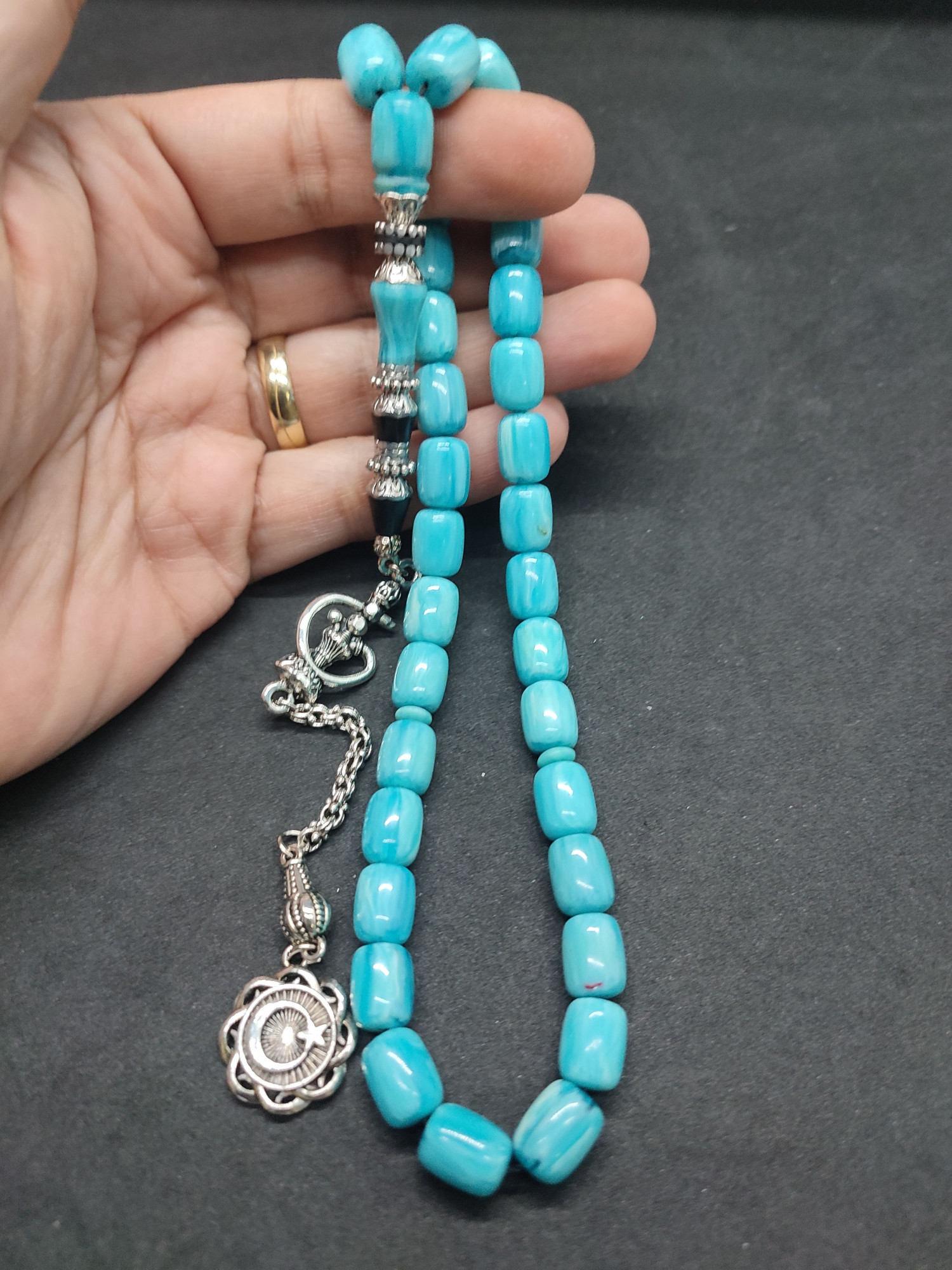 475 Ayar Gümüş Püskül 475 Ayar Gümüş Nakkaş Finlandiya Lapland Katalin Sertifikalı 9498 küçük resim 4