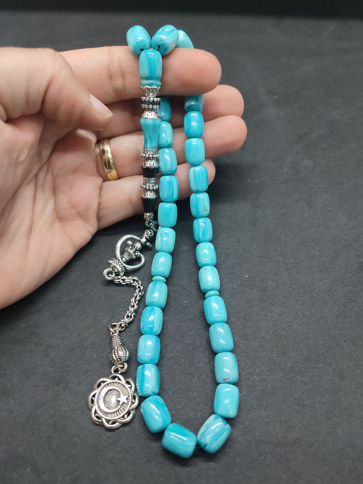 475 Ayar Gümüş Püskül 475 Ayar Gümüş Nakkaş Finlandiya Lapland Katalin Sertifikalı 9498 küçük resim 5