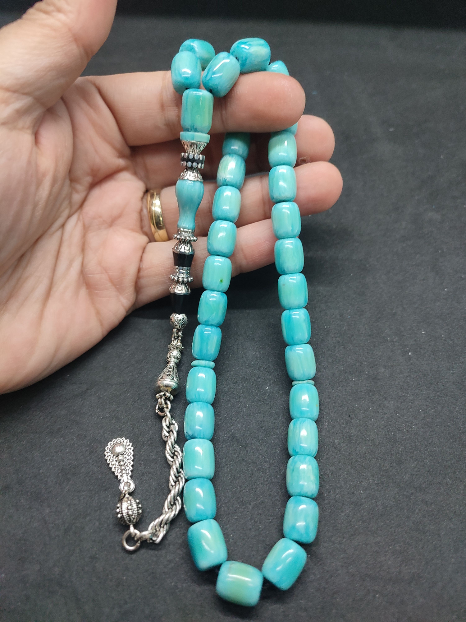 475 Ayar Gümüş Püskül 475 Ayar Gümüş Nakkaş Finlandiya Lapland Katalin Sertifikalı 9499 küçük resim 4