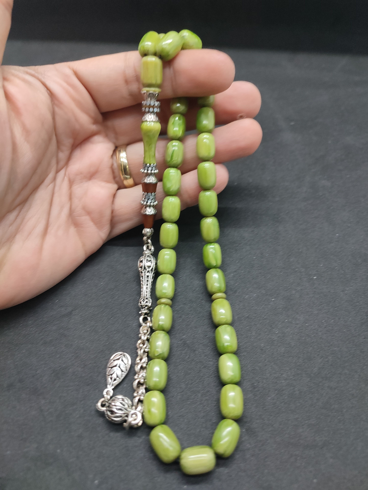 475 Ayar Gümüş Püskül 475 Ayar Gümüş Nakkaş Finlandiya Lapland Katalin Sertifikalı 9501 küçük resim 4