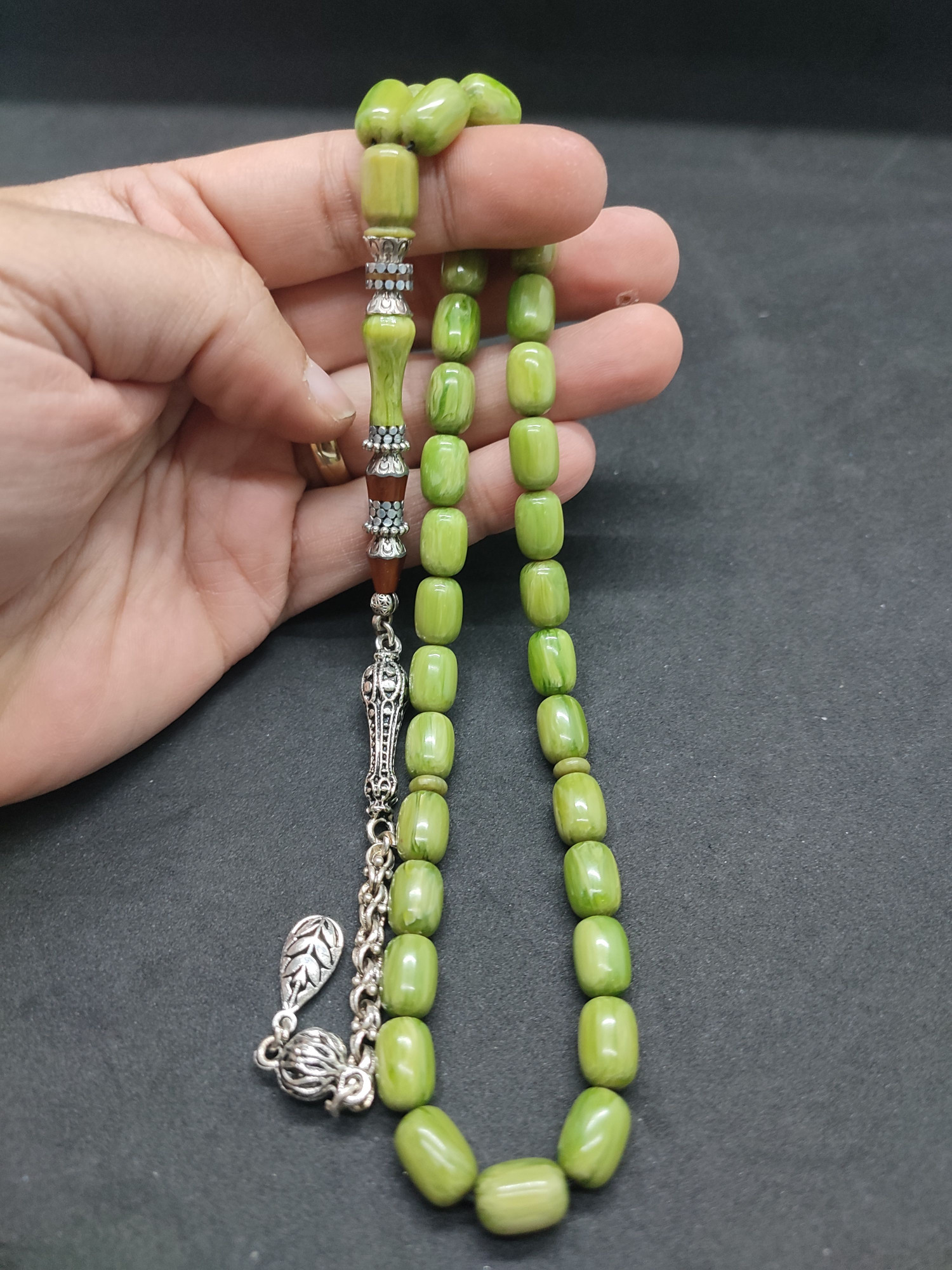 475 Ayar Gümüş Püskül 475 Ayar Gümüş Nakkaş Finlandiya Lapland Katalin Sertifikalı 9501 küçük resim 5