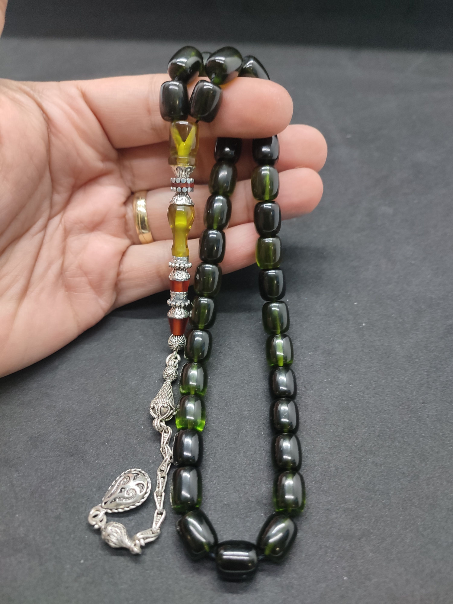 475 Ayar Gümüş Püskül 475 Ayar Gümüş Nakkaş Finlandiya Lapland Katalin Sertifikalı 9503 küçük resim 3