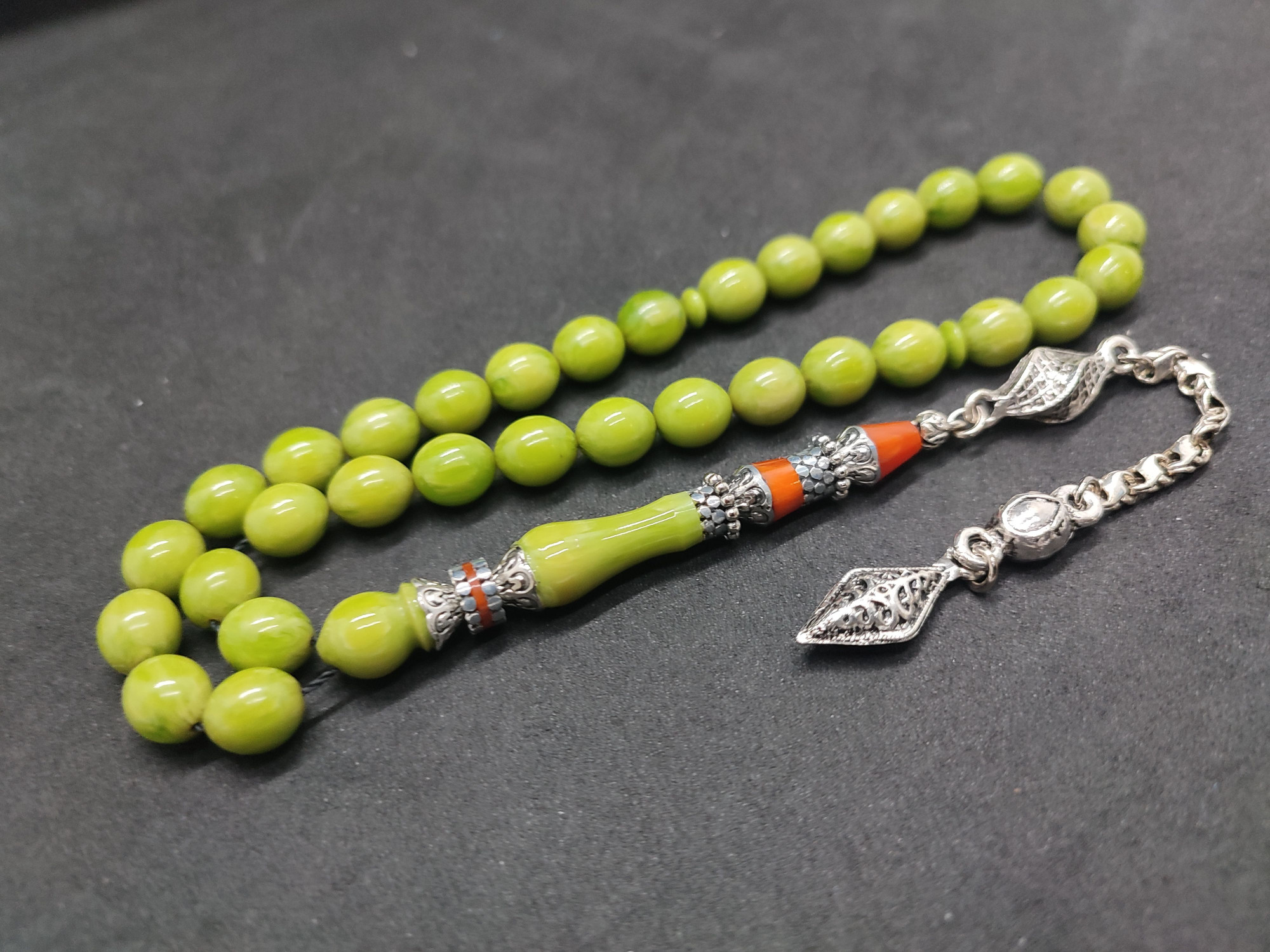 475 Ayar Gümüş Püskül 475 Ayar Gümüş Nakkaş Finlandiya Lapland Katalin Sertifikalı 9508 küçük resim 2