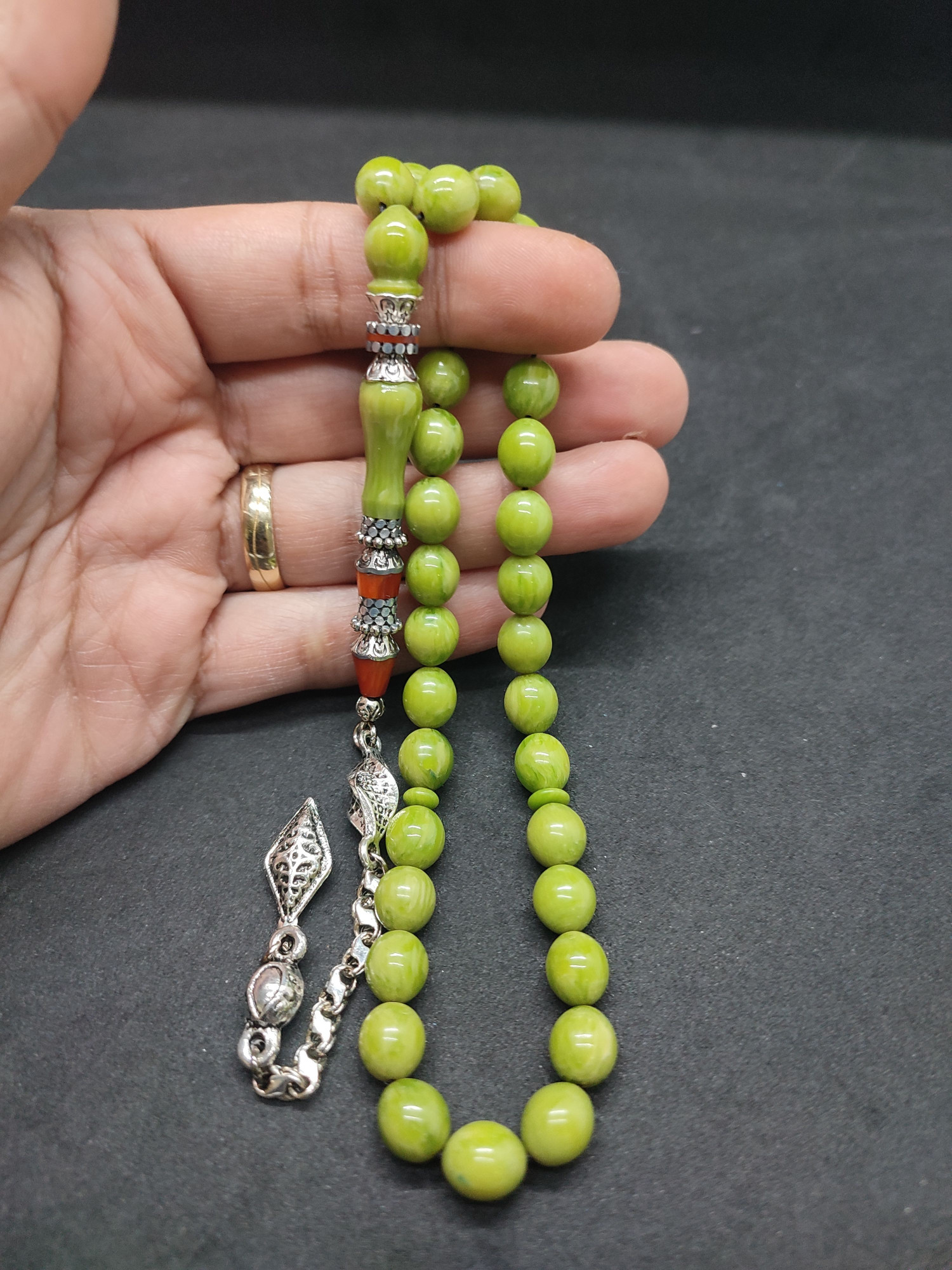 475 Ayar Gümüş Püskül 475 Ayar Gümüş Nakkaş Finlandiya Lapland Katalin Sertifikalı 9508 küçük resim 4