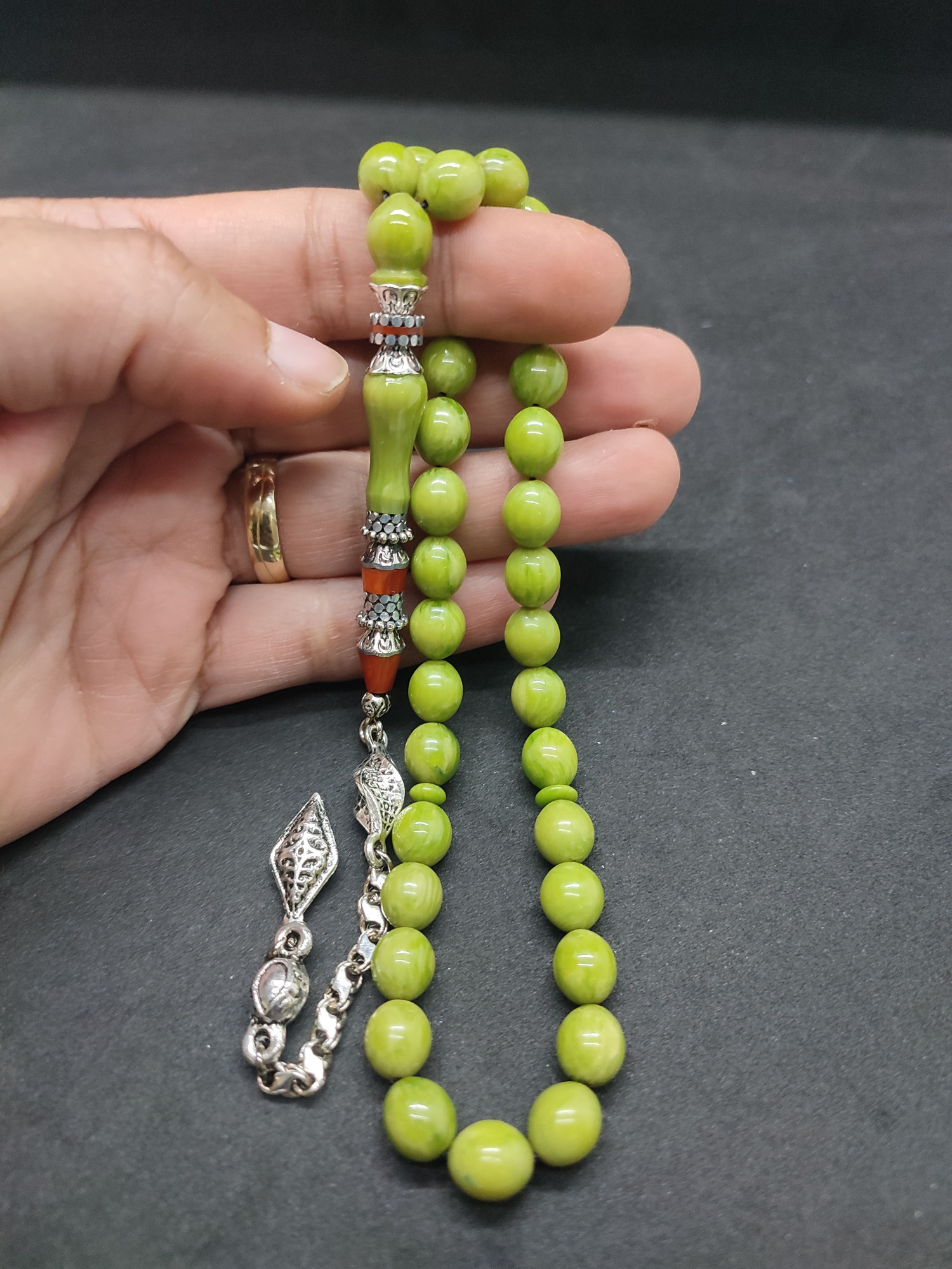 475 Ayar Gümüş Püskül 475 Ayar Gümüş Nakkaş Finlandiya Lapland Katalin Sertifikalı 9508 küçük resim 5