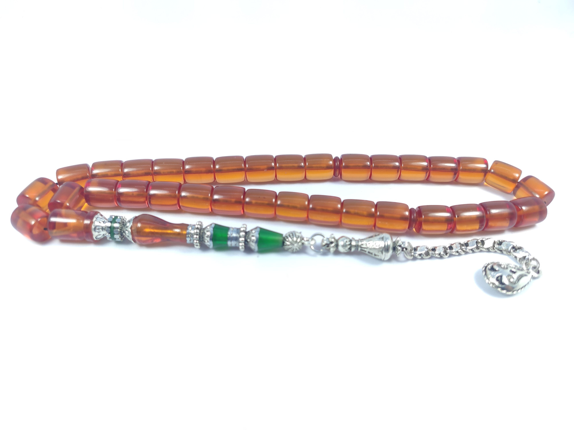 475 Ayar Gümüş Püskül 475 Ayar Gümüş Nakkaş Zar Kehribar Sertifikalı 9512